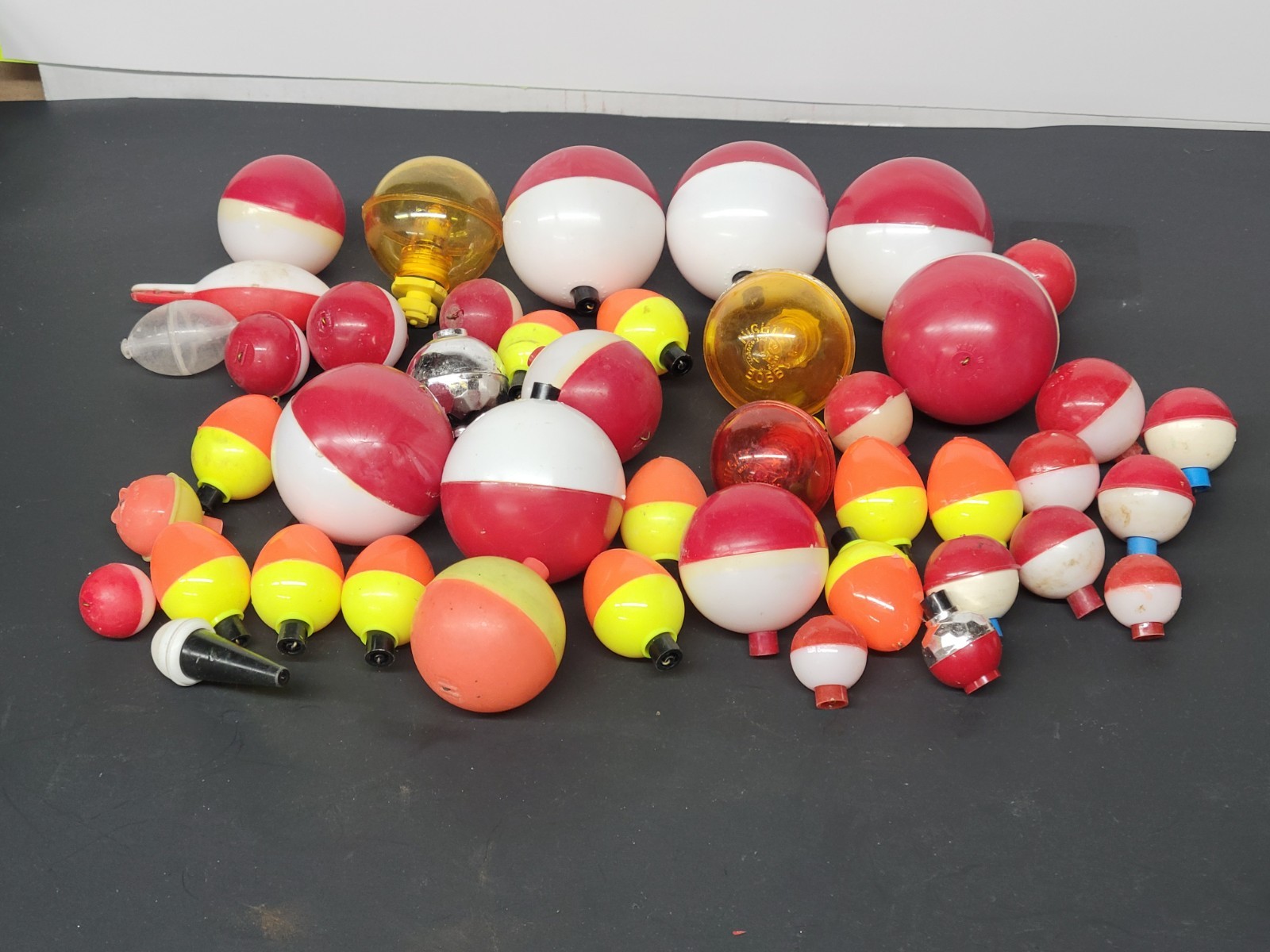 44 Vintage Fishing Bobblers/floats All Different Kinds  .New And Used
