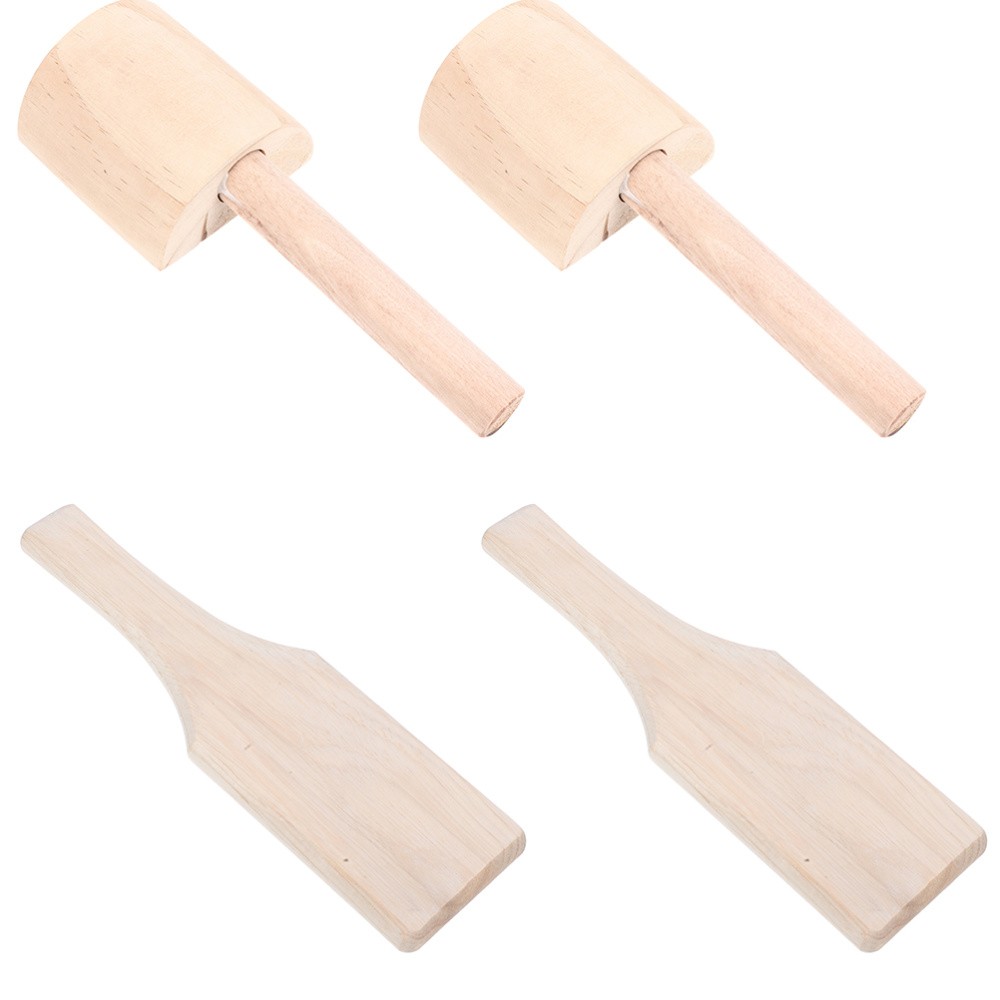 4 Pcs Pottery Paddle Tool Wooden Board Ceramic Tools Clay Making