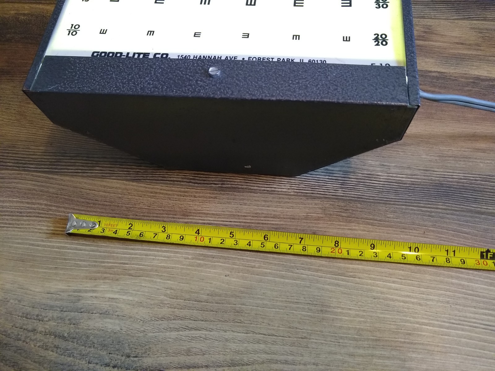 Vintage Good-Lite Visual Acuity Chart Translucent Model A Eye Test Works 2 Cards