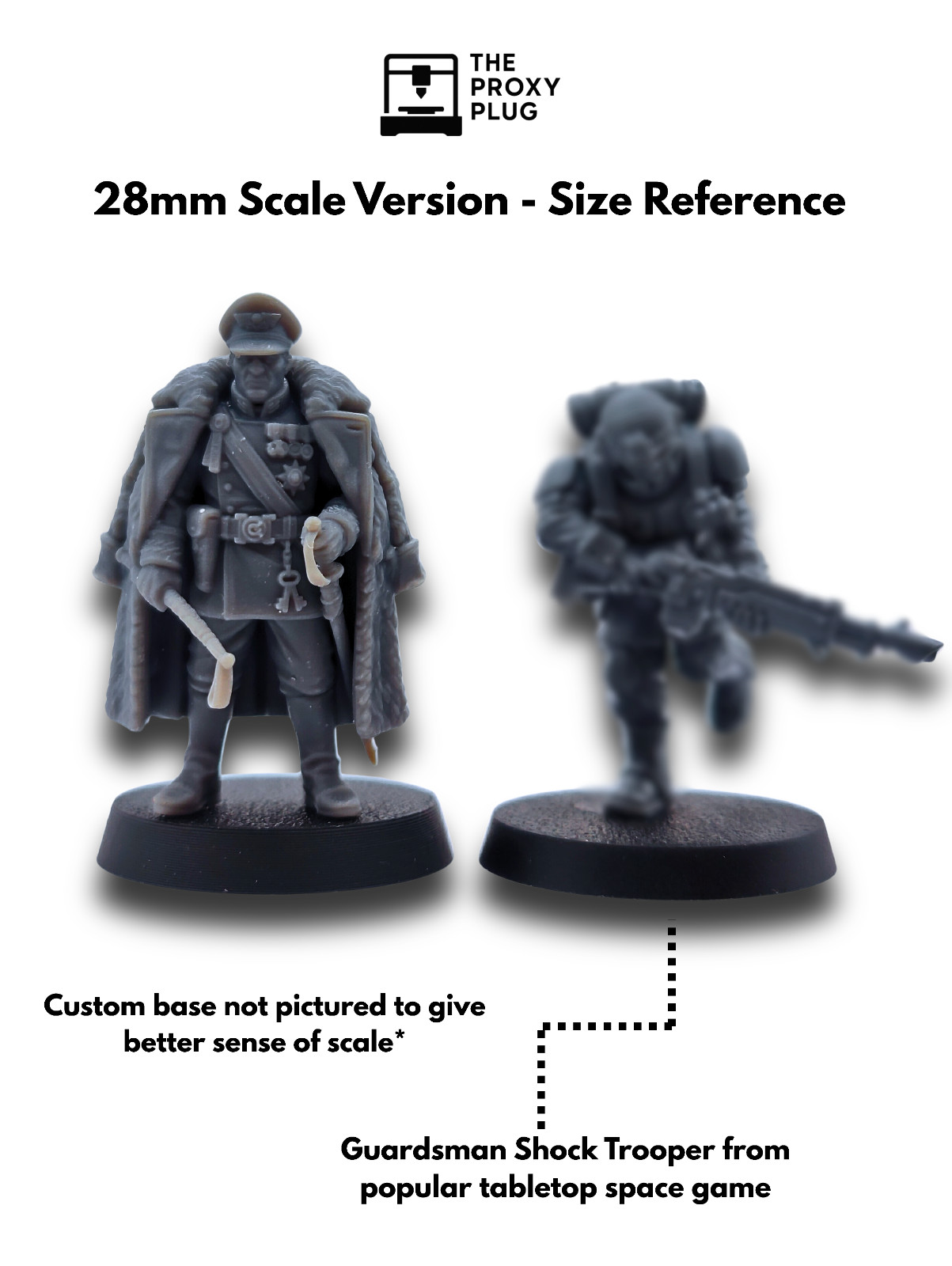 Grimdark Commissar General - Tabletop Sci Fi Proxy Wargaming Miniature