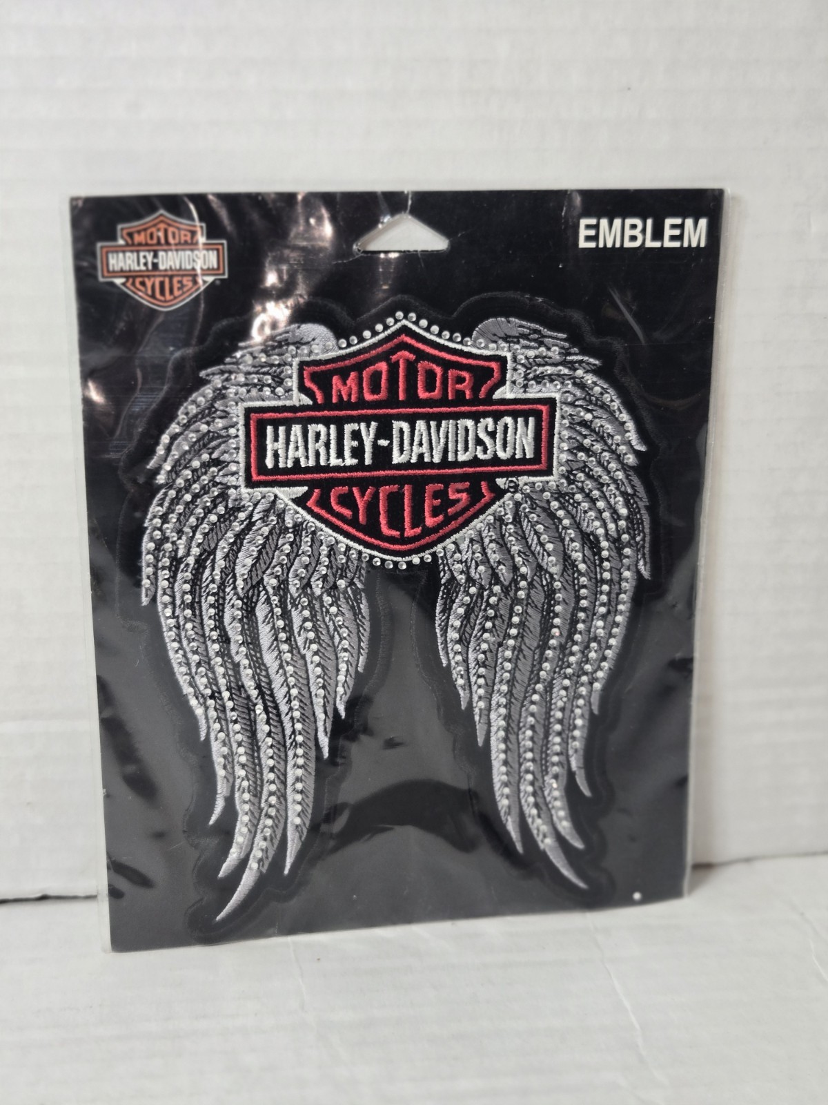 New Rare HARLEY DAVIDSON Patch Emblem Studded Winged Bar & Shield EM072063