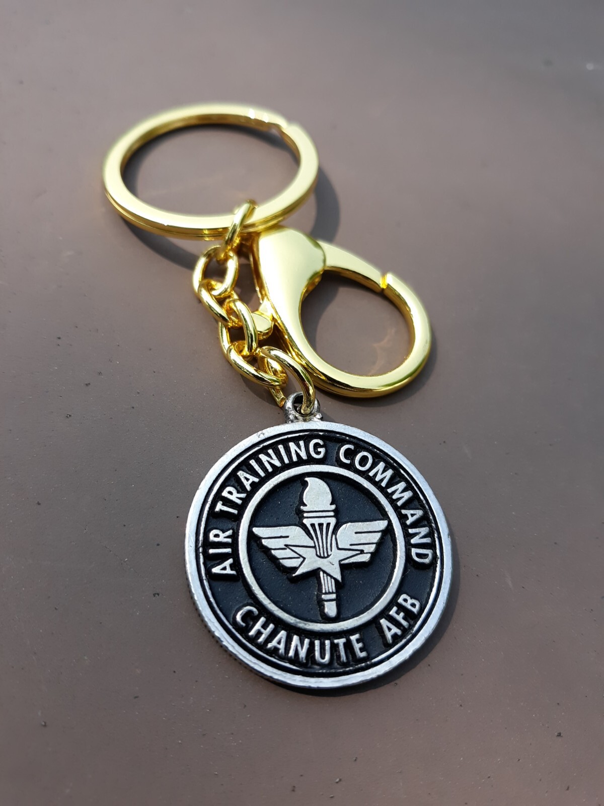Vintage USAF US Air Force keychain Chanute AFB Air Training Command RARE N.O.S