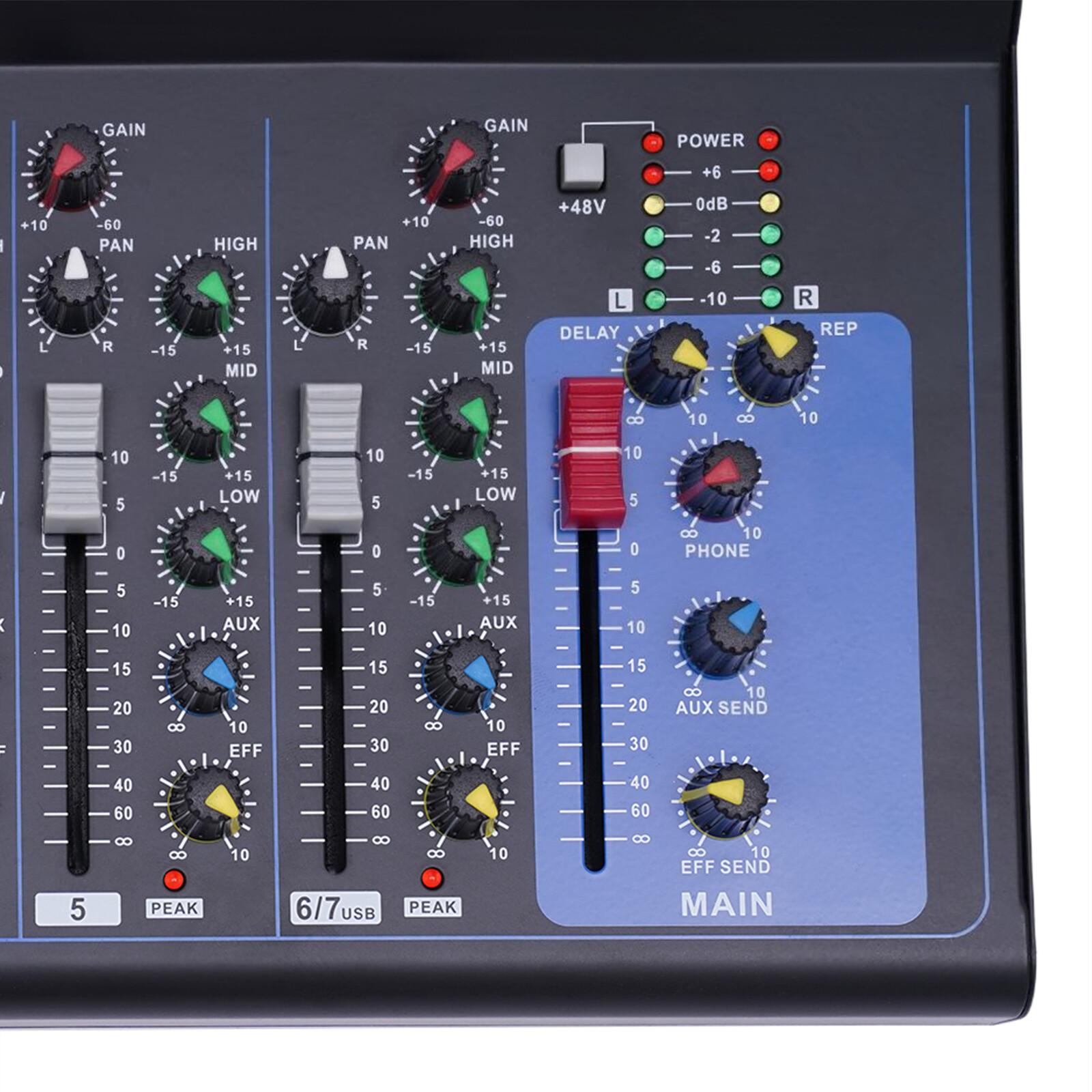 Channel Mixing Console Sound Live Studio Audio Mixer USB Bluetooth US