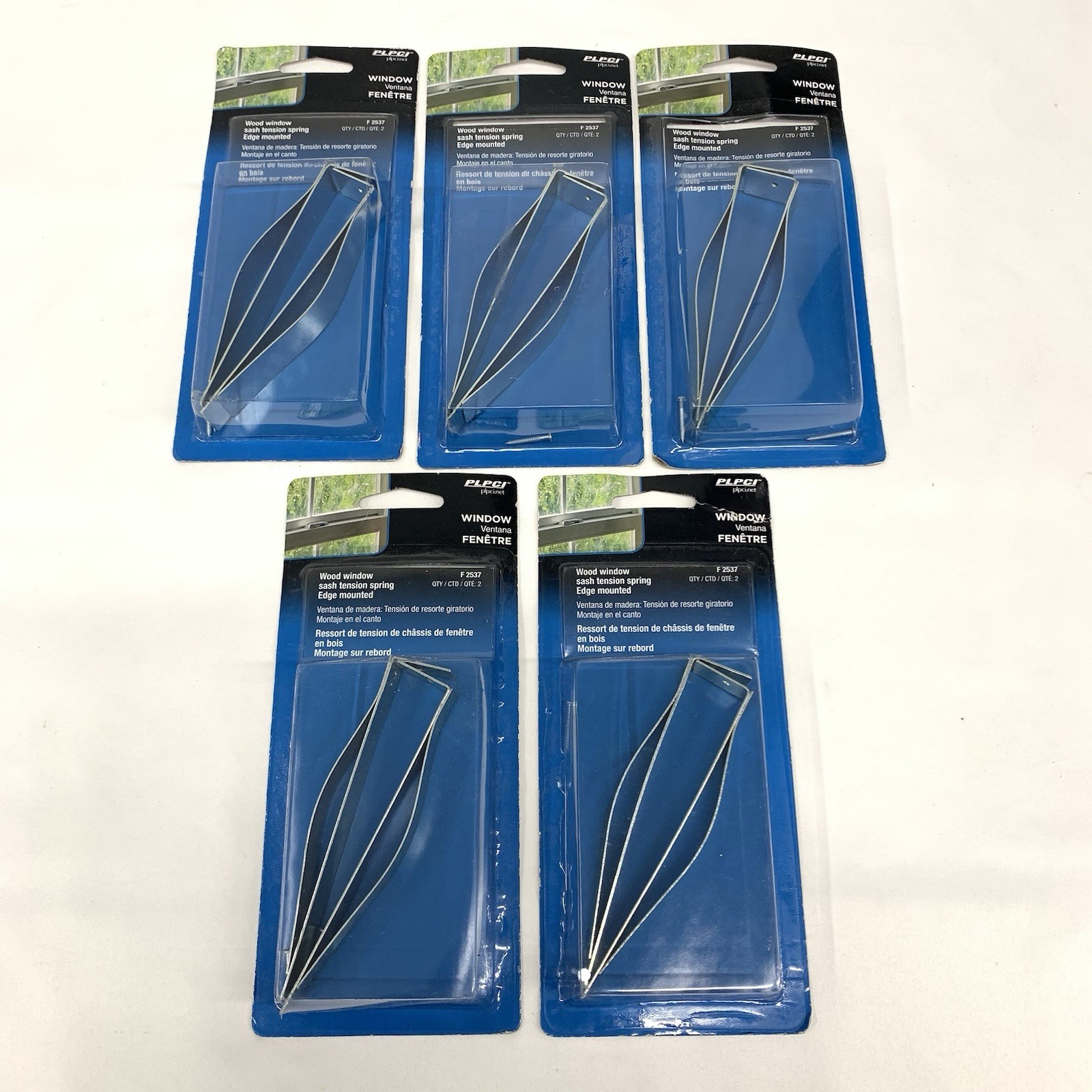 Prime-Line Wood Window Sash Spring Zinc Plated Steel F 2537 - Lot of 5