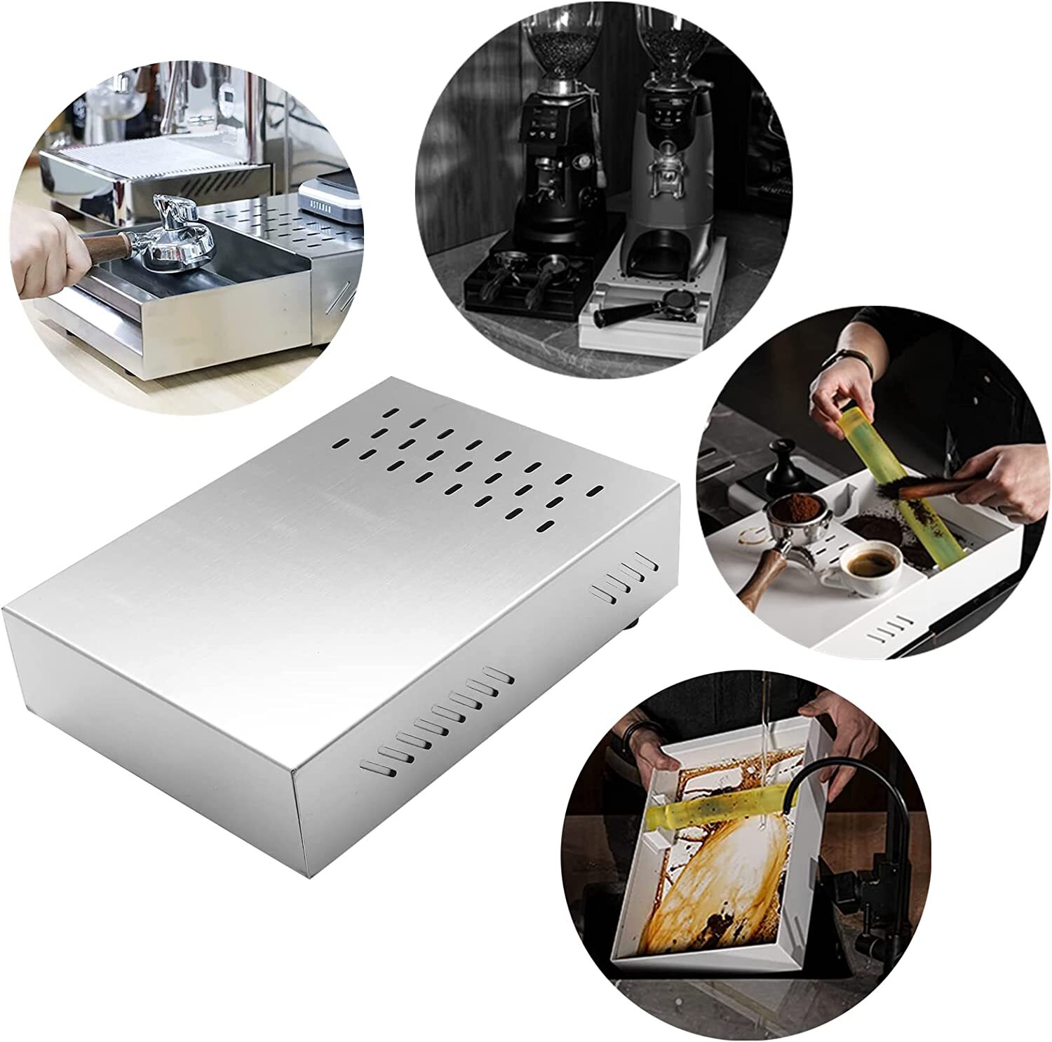 Coffee Machine Grounds Knock Box Espresso Residue Container Drawer Style US