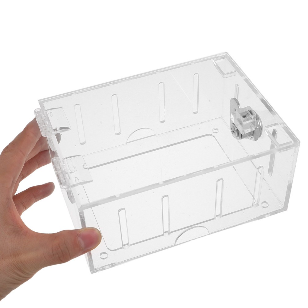 Transparent Thermostat Guard with Lock Durable Acrylic Lockable Cover for Wall