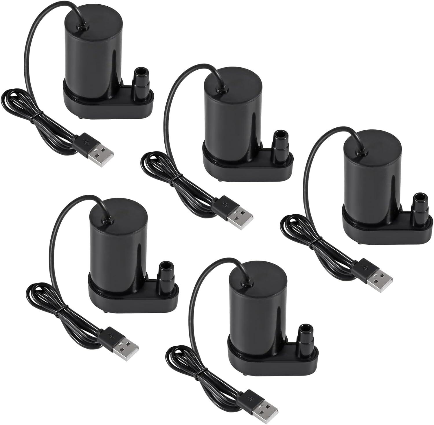 5PCS DC 3-5V USB Micro Submersible Mini Low Noise Brushless Water Pump for Aquar