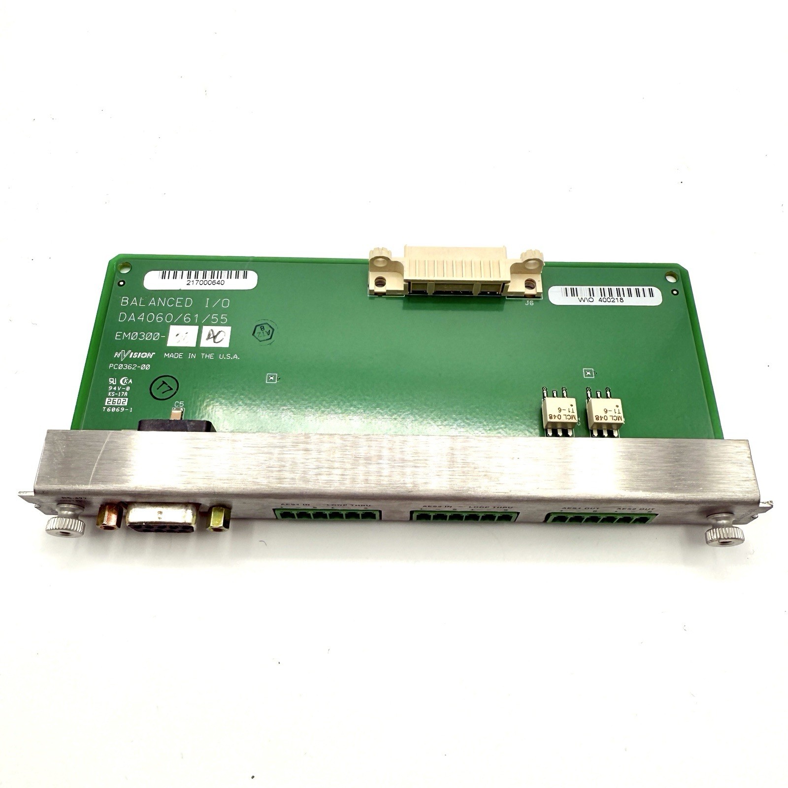 NVision DA4060/61/55 AES Delay Module Part# EM0300-00 PC0362-00 #2