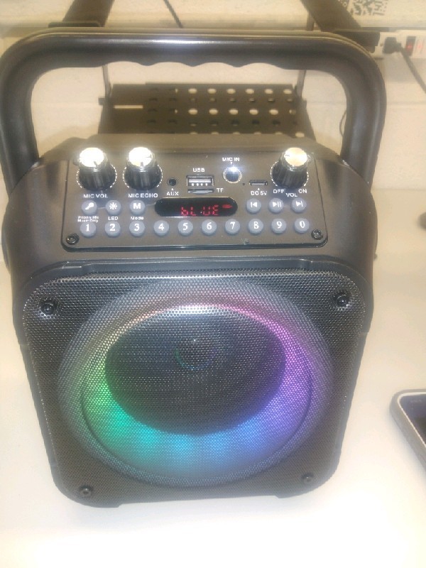 Singing Machine Groove Mini SML652BK Bluetooth Karaoke Machine with Wired Mic