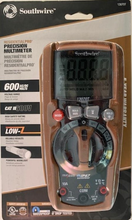 Southwire ResidentialPRO True RMS Cat III Multimeter 13070T