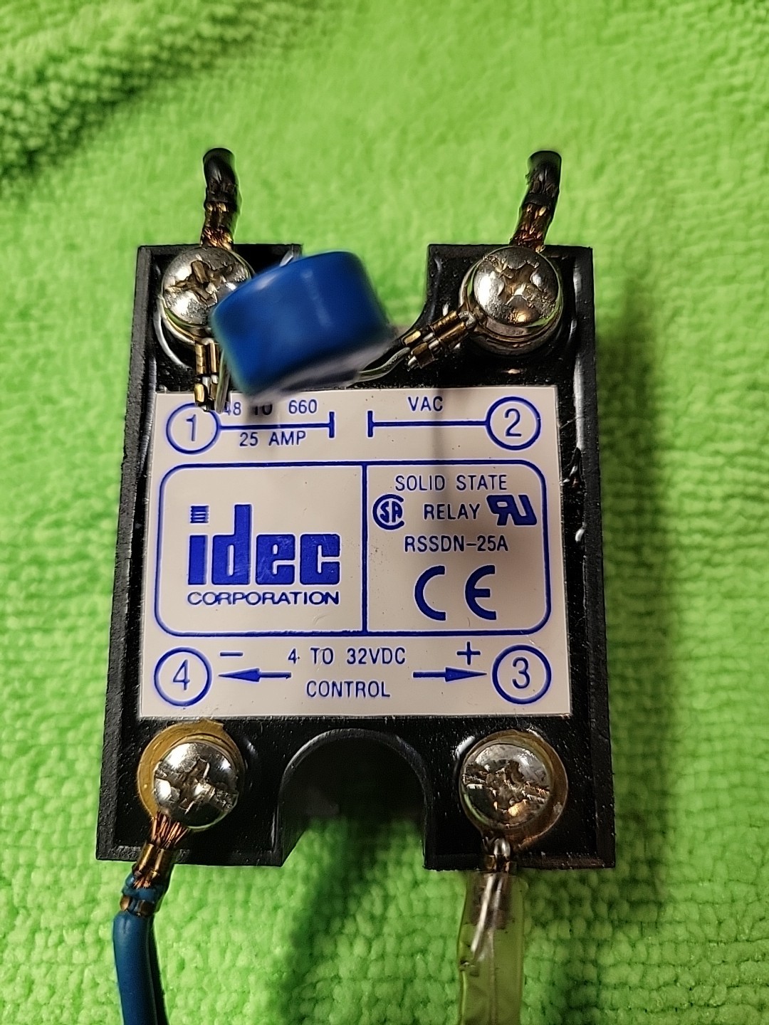 IDEC RSSDN-25A  Solid State Relay, 48-660VAC 25A, 4-32VDC. Probably Not Used.
