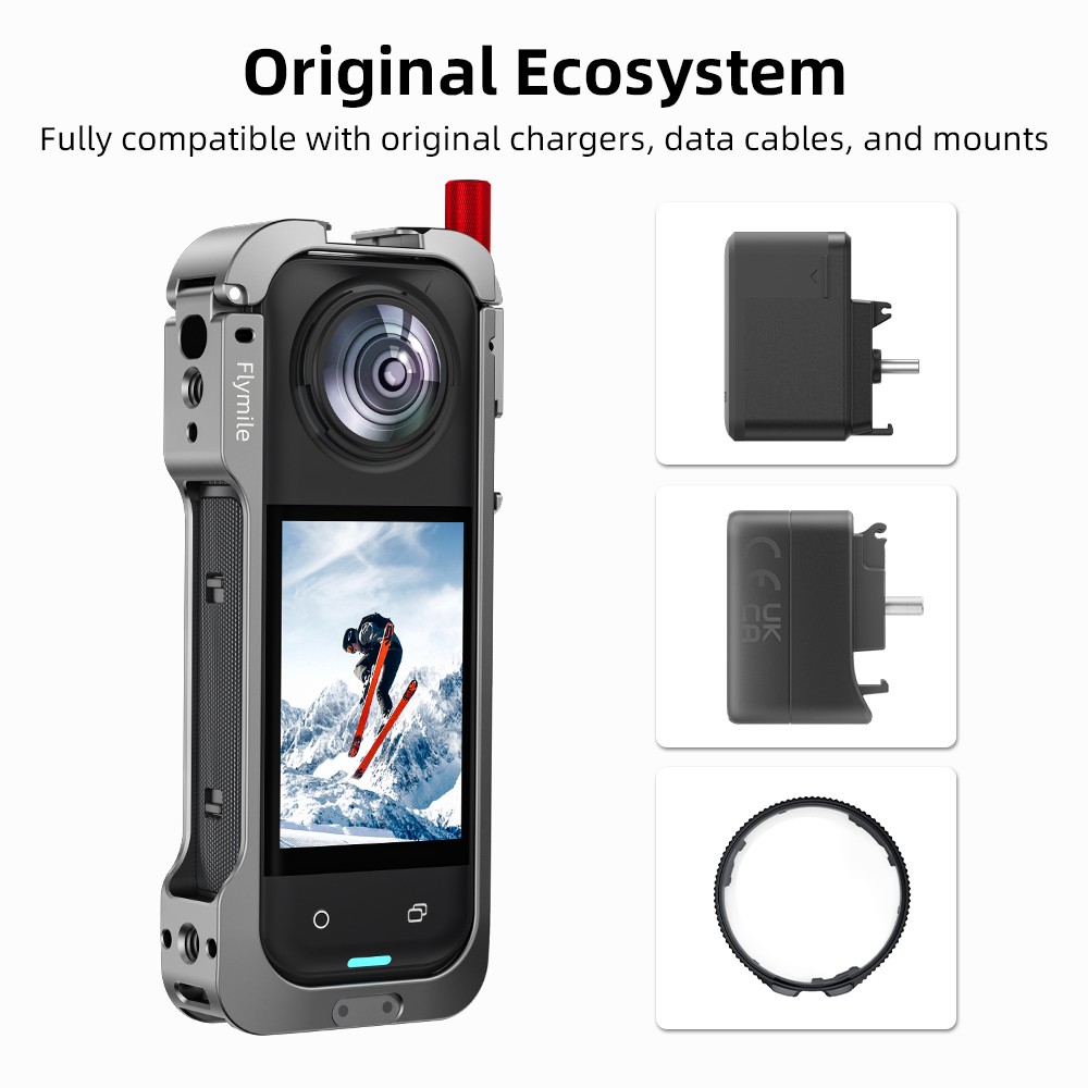 Metal Rabbit Cage Frame For Insta360 X5 Camera Protective Expansion Case SUK