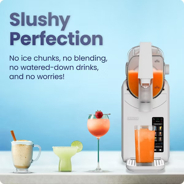 Iceman Slush-Ease 64oz. Max Slushy Maker With Touch Controls & 5 Functions White