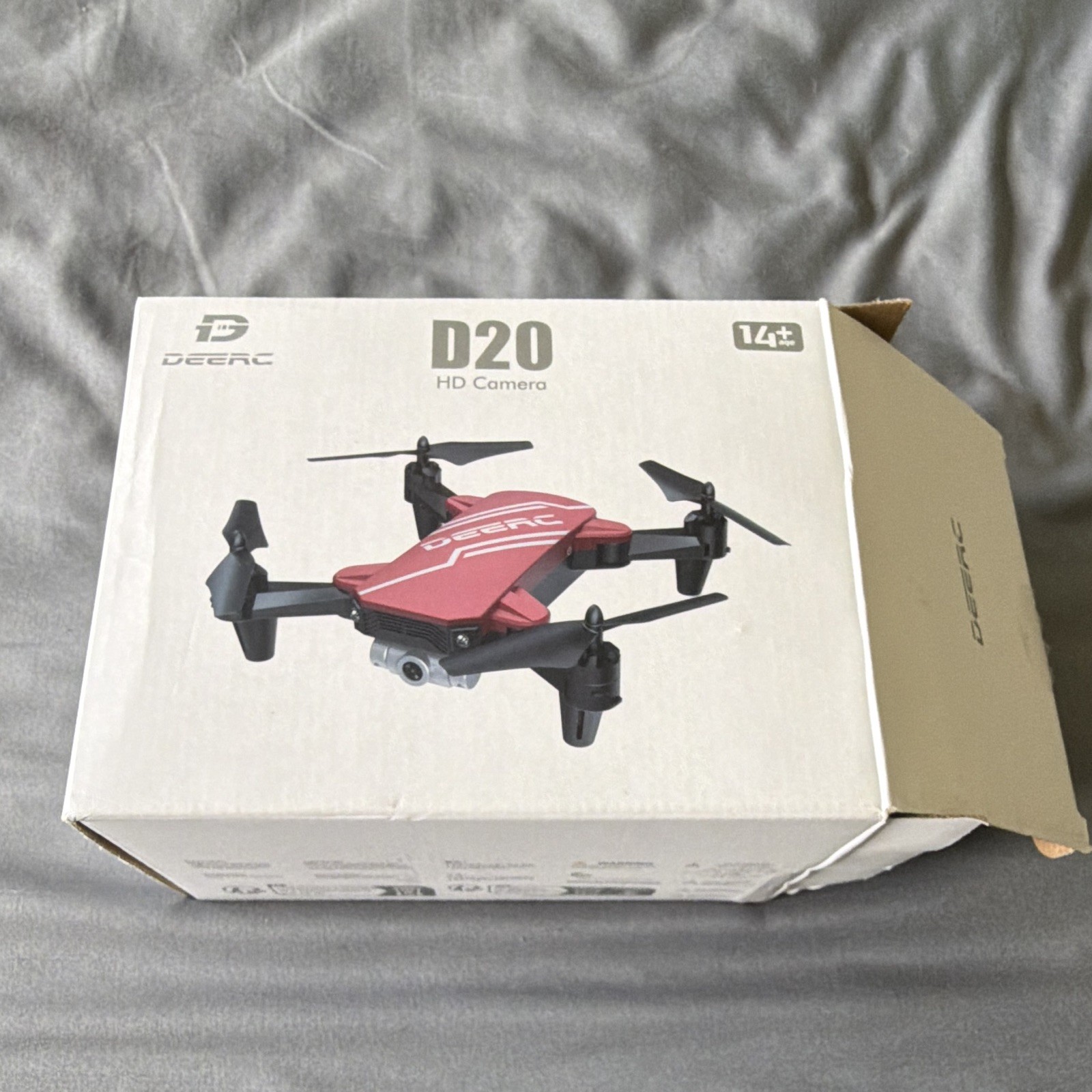 DEERC D20 Foldable Quadcopter Drone w/ HD Camera, Size Class  200, Red/Black