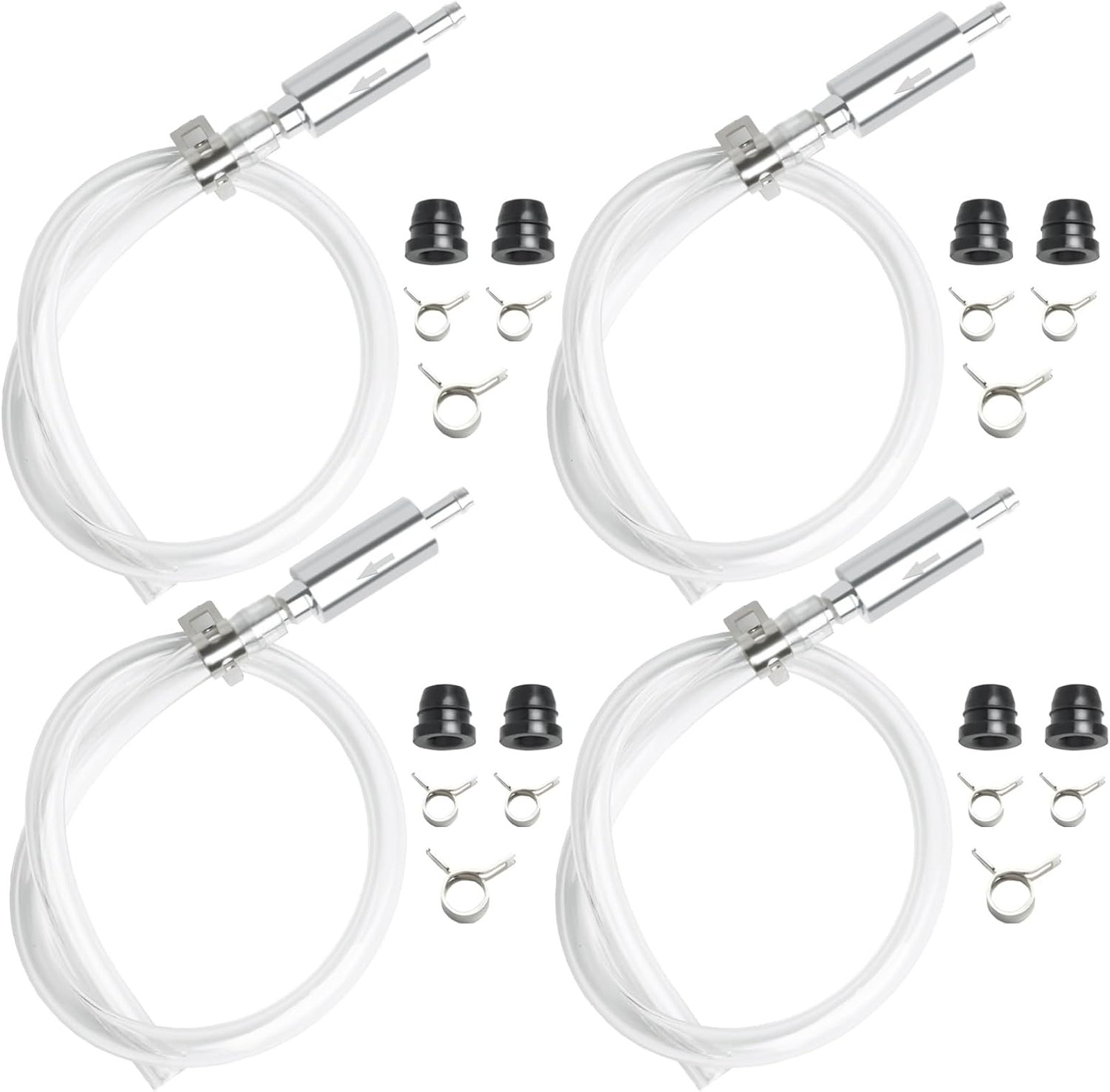 Brake Bleeder Kit with One Way Check Valve for Cars Motorcycles and ATVs