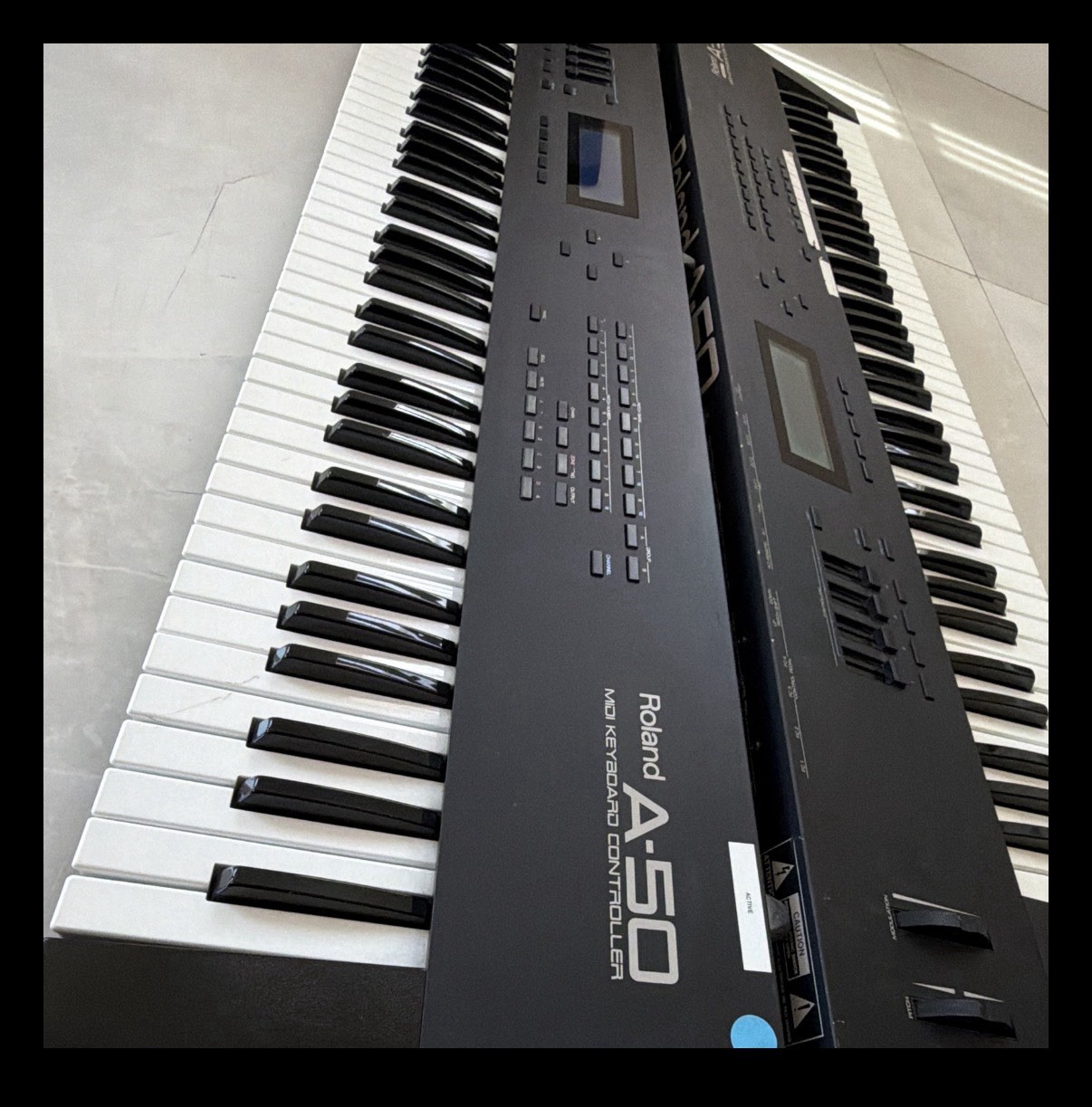 TWO Roland A-50 76-Key Weighted MIDI Keyboard Controller, excellent condition