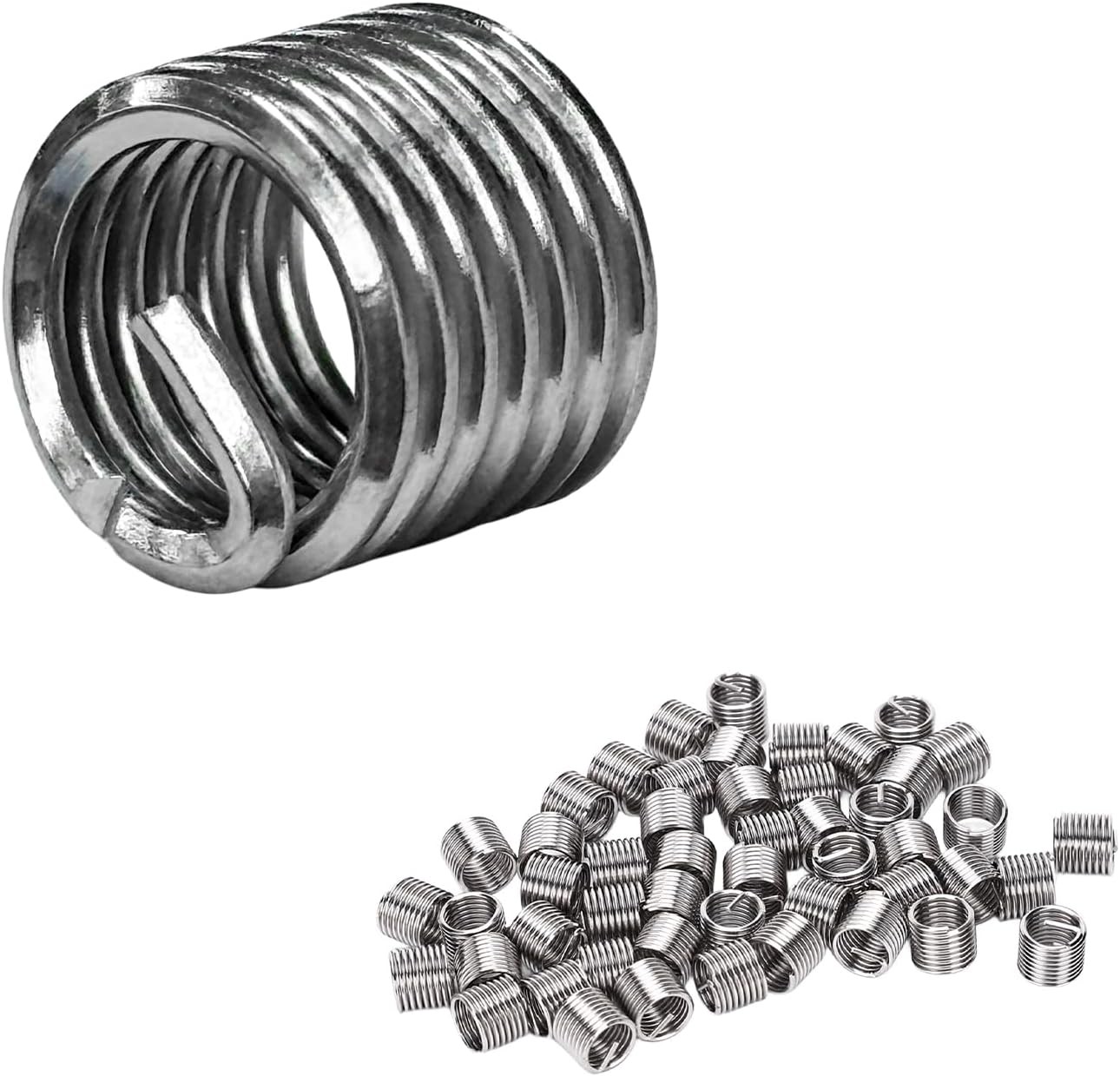 100PCS Thread Repair Insert, M6 × 1.0 × 1.5D Helicoil Metric 9mm