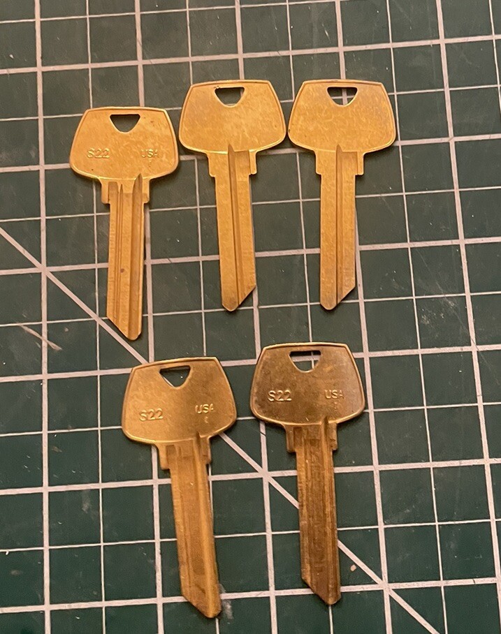 5 S22 6 Pin  Brass Uncut Fits Sargent  Brand Locksmith Taylor Made