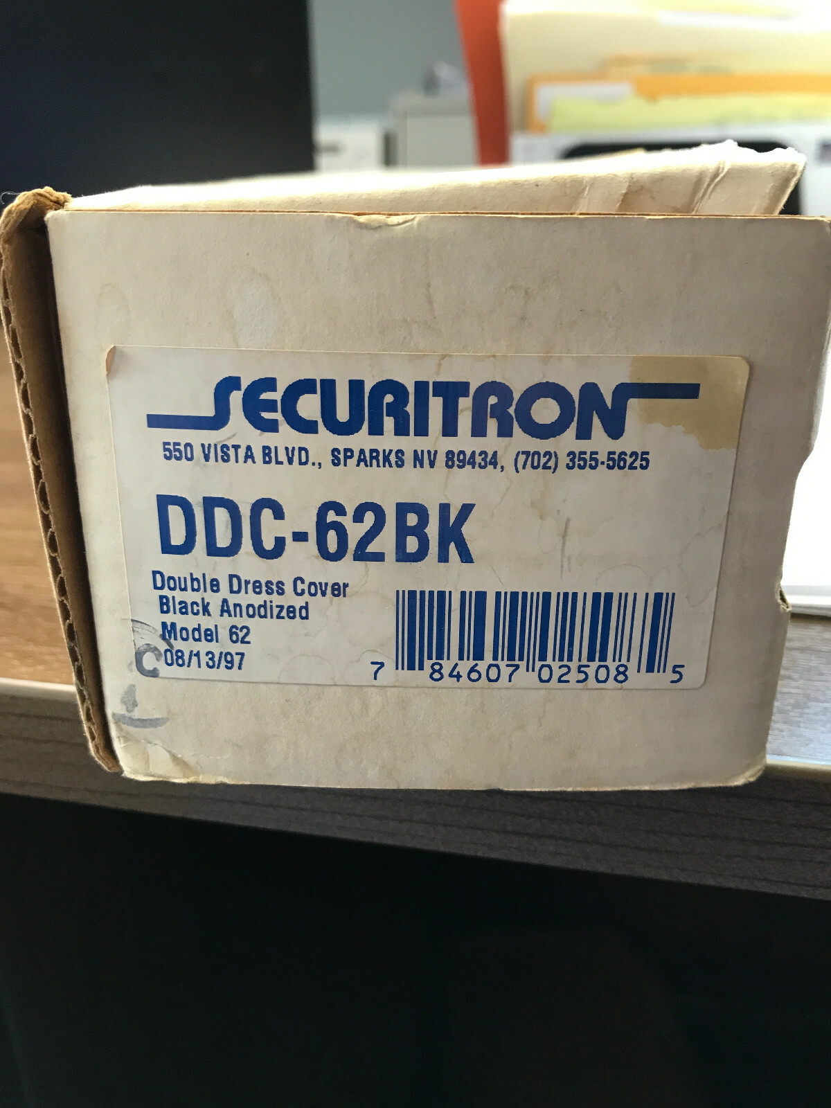 Securitron DDC-62BK Double-dress cover (18” wide for 2 locks) In factory Box