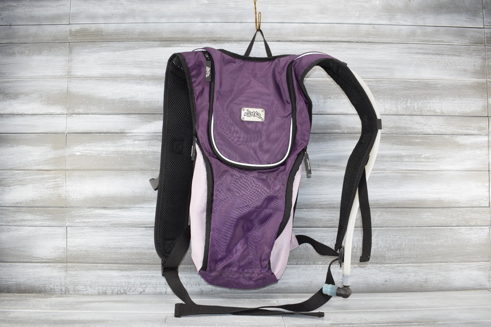 Sims Water Bladder Hydration Backpack Purple Sports Hiking Cycling With Pocket