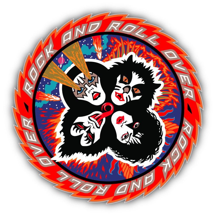 KISS Rock and Roll Music Car Bumper Sticker Decal - 3'' or 5''