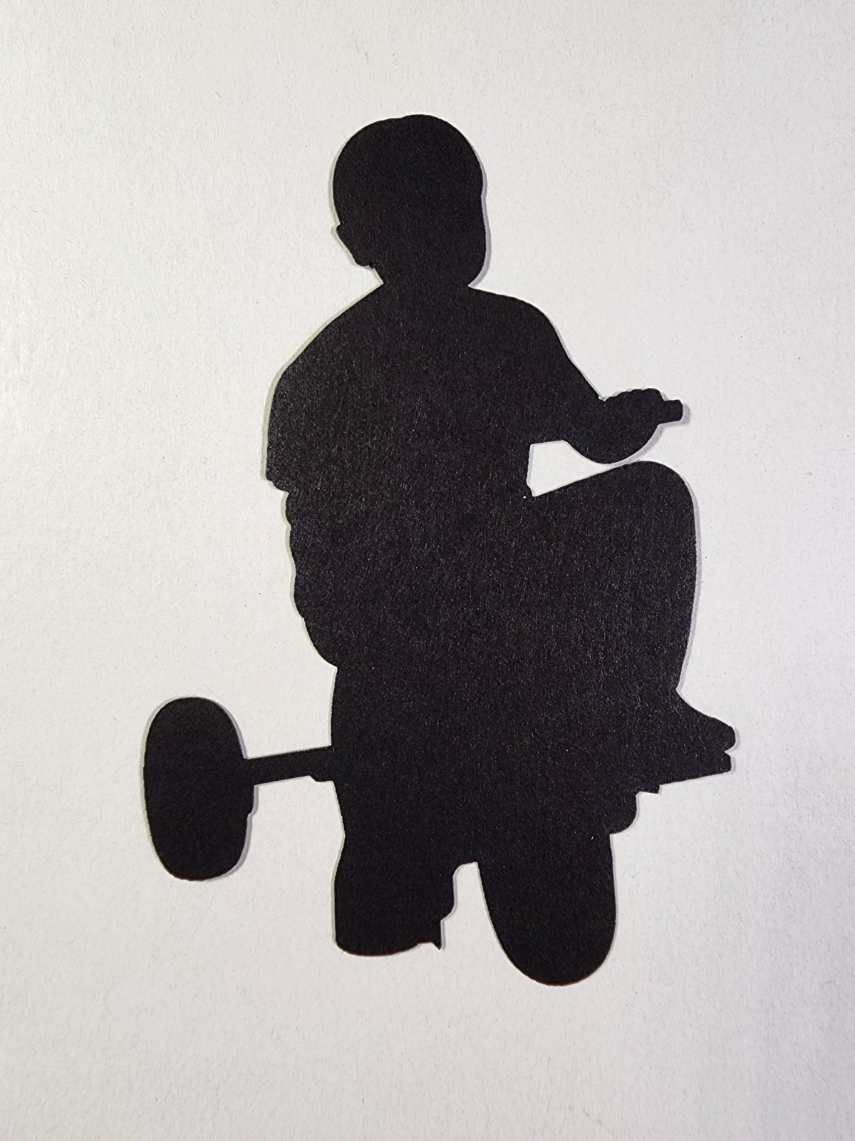 Boy Riding Tricycle Silhouette Die Cut 2.5" x 4"