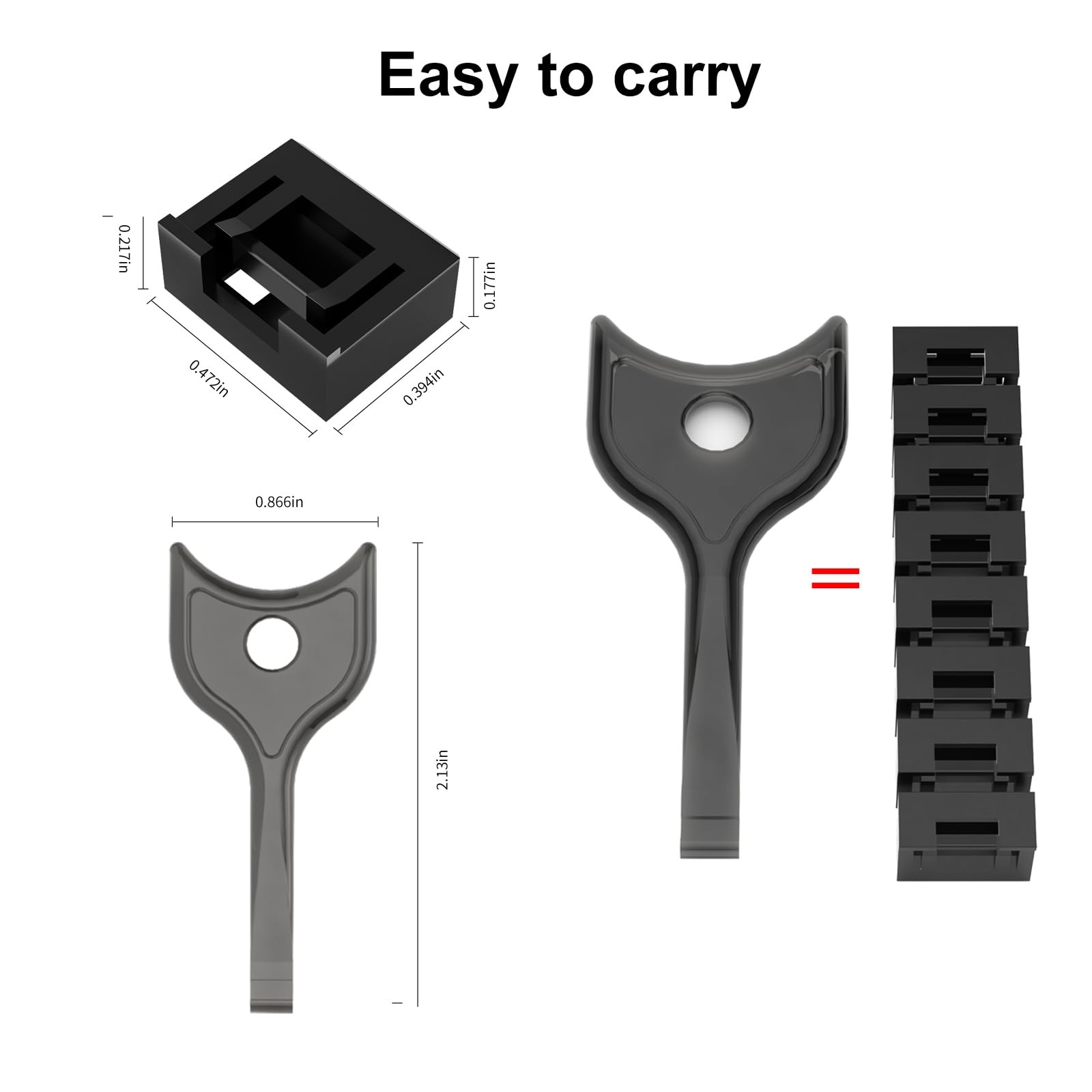 USBA Port Lock Removable TypeA Data Protection With 1 Key Black 20 PCS