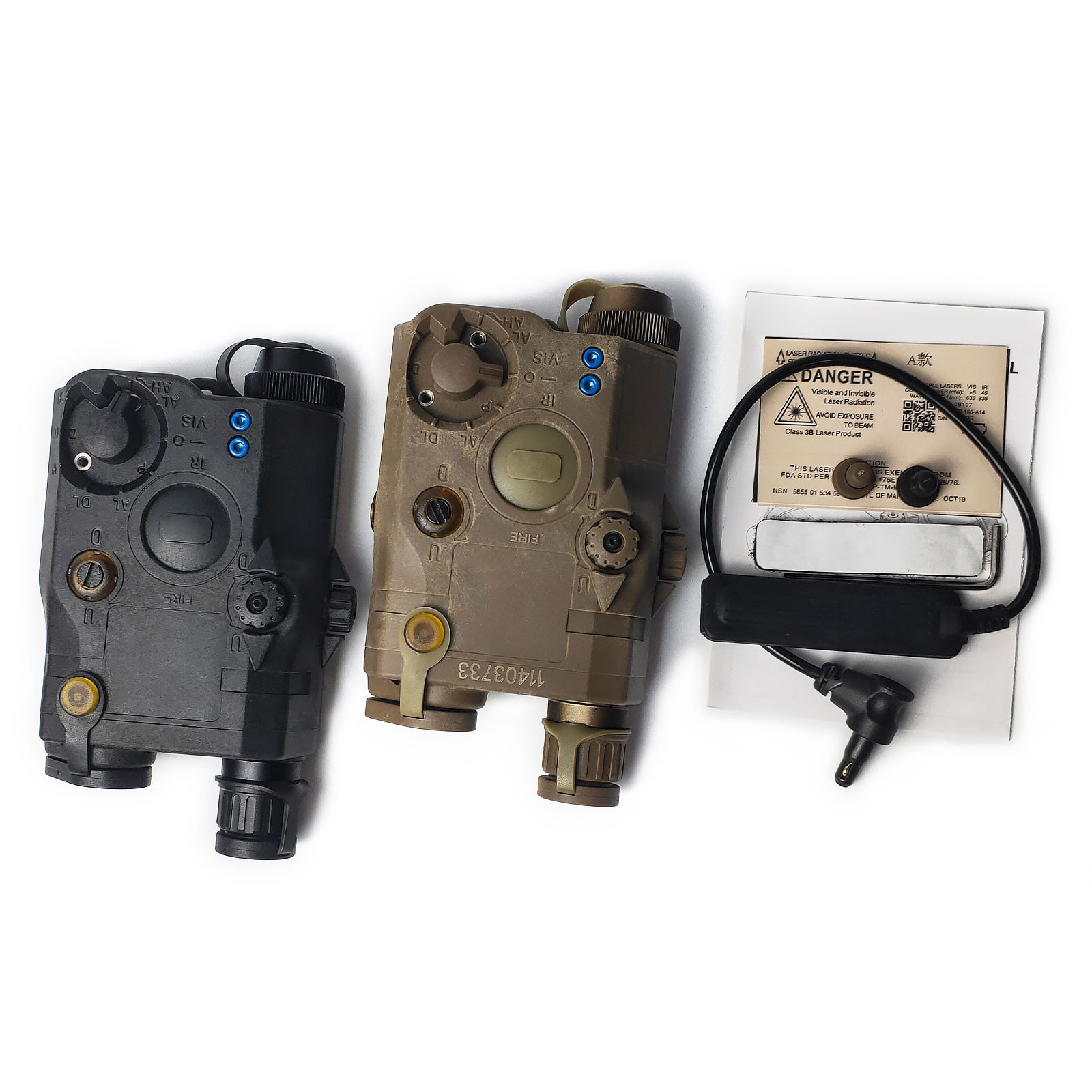 Tactical PEQ 15 Pro IR Aiming - Dual Beam Green Red Laser Combo LED White Light