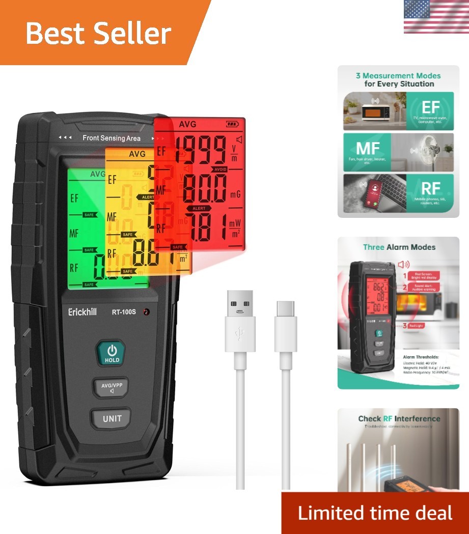 Versatile EMF Reader for Electric, Magnetic & Radio Frequencies - Peace of Mind