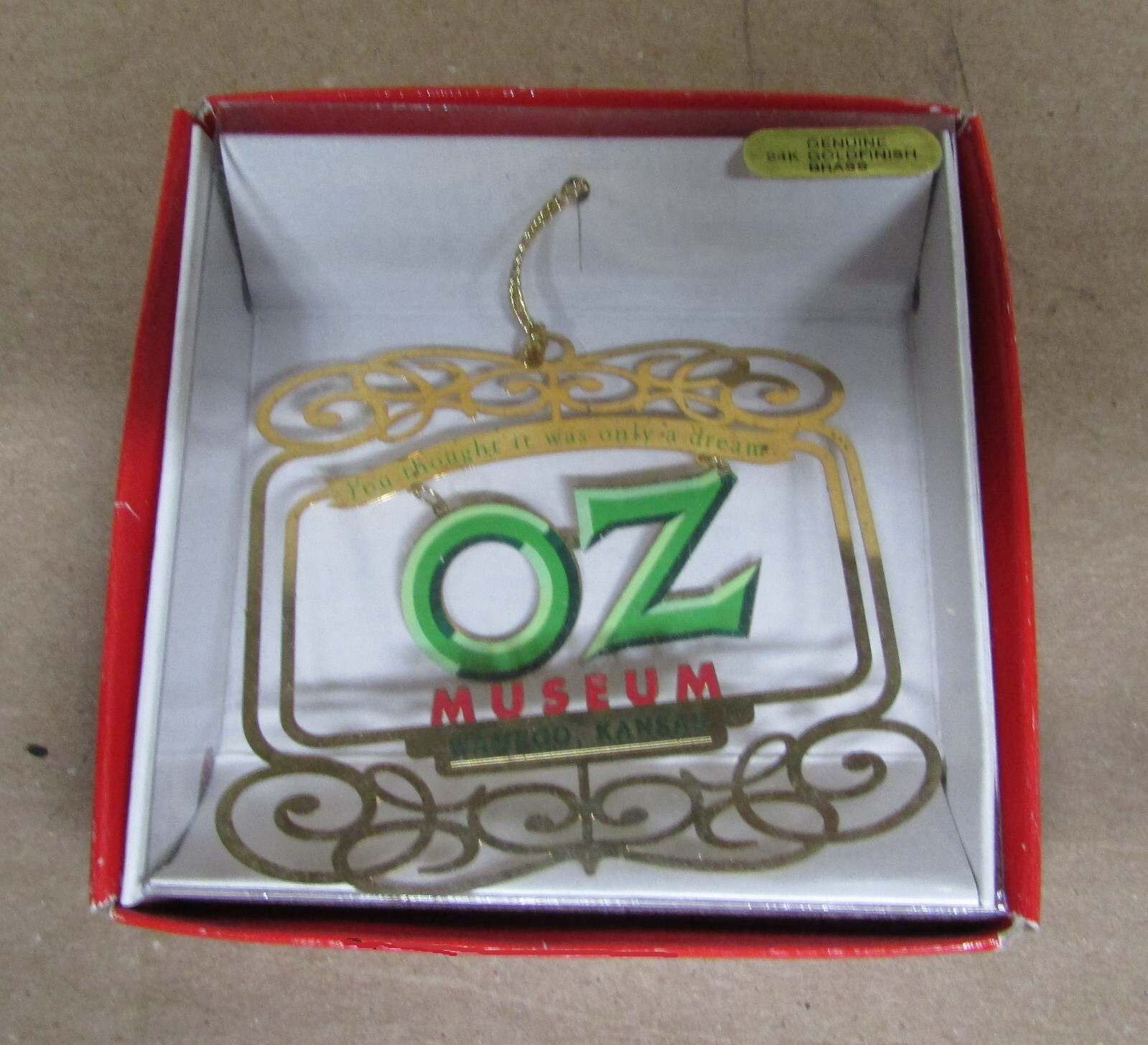 OZ Museum 24k Gold Ornament Nation's Treasures Wamego KS