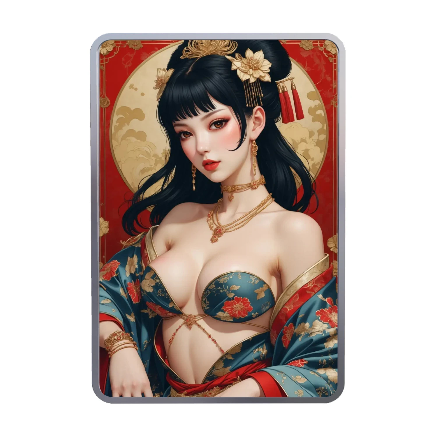 SEXY! 1 oz .999 Fine Silver Colorized Naughty Art Bar – Limited