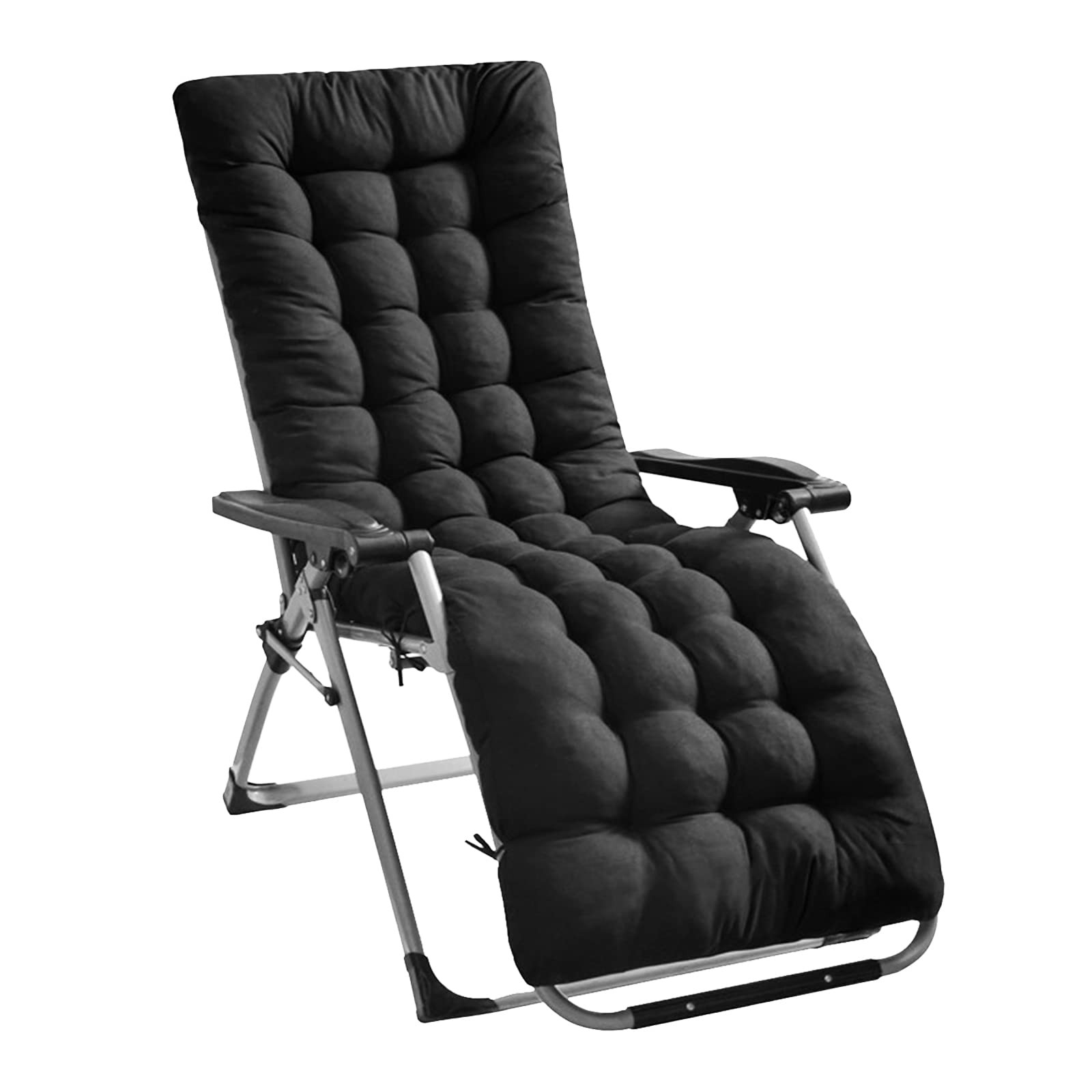iMounTEK Lounge Chair Cushions Chaise Lounger Cushion 67x22x3 inches, Black