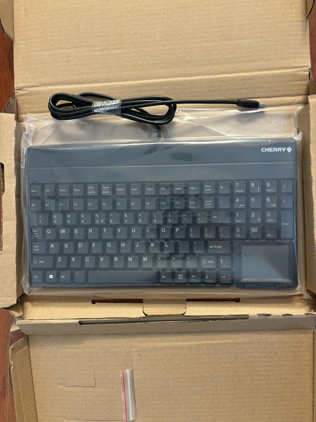 New Cherry G86-62401 Compact USB POS Keyboard w/ Trackpad, 106 Key, IP54
