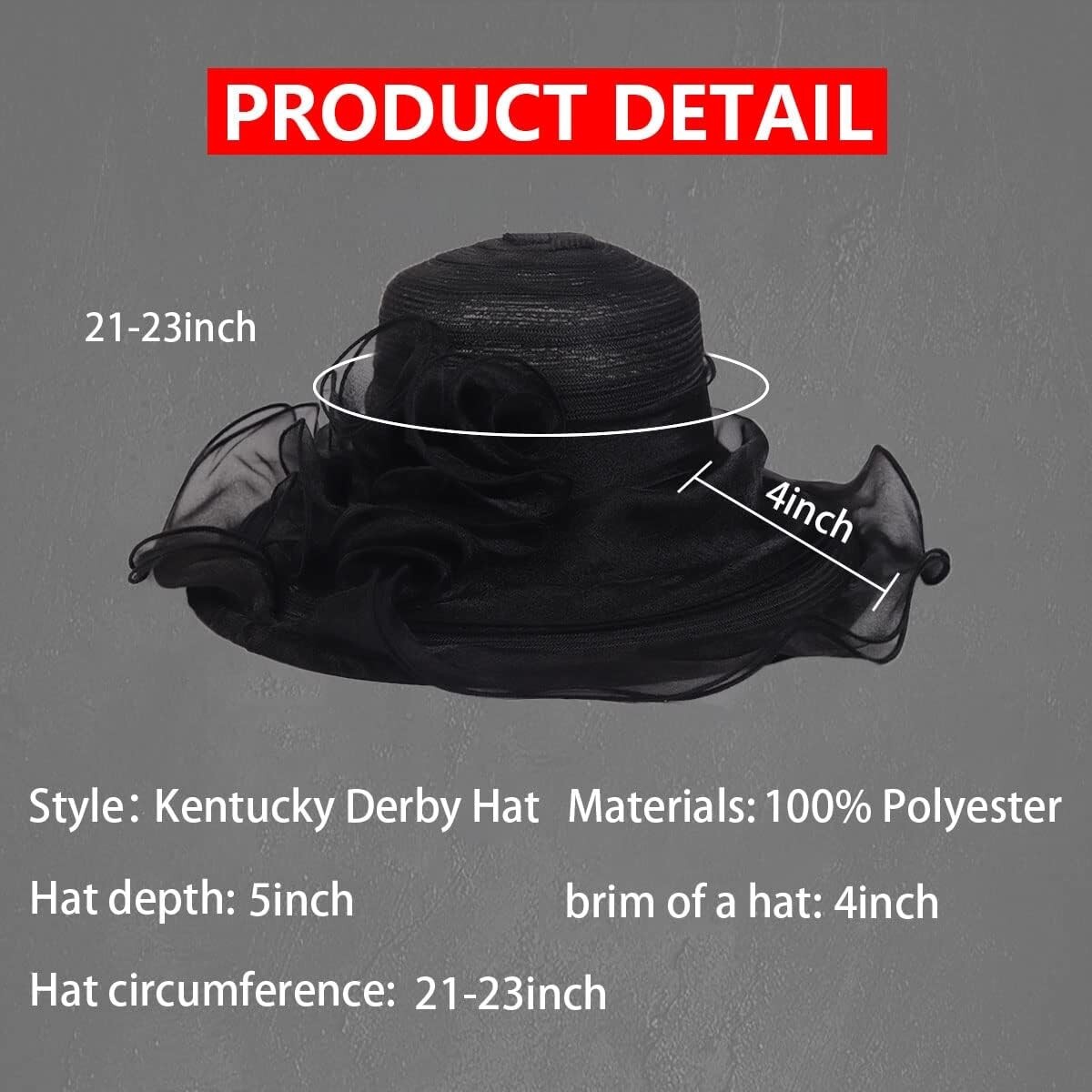 Women's Kentucky Derby Church Dress Hat for Women Bridal Tea Party Wedding