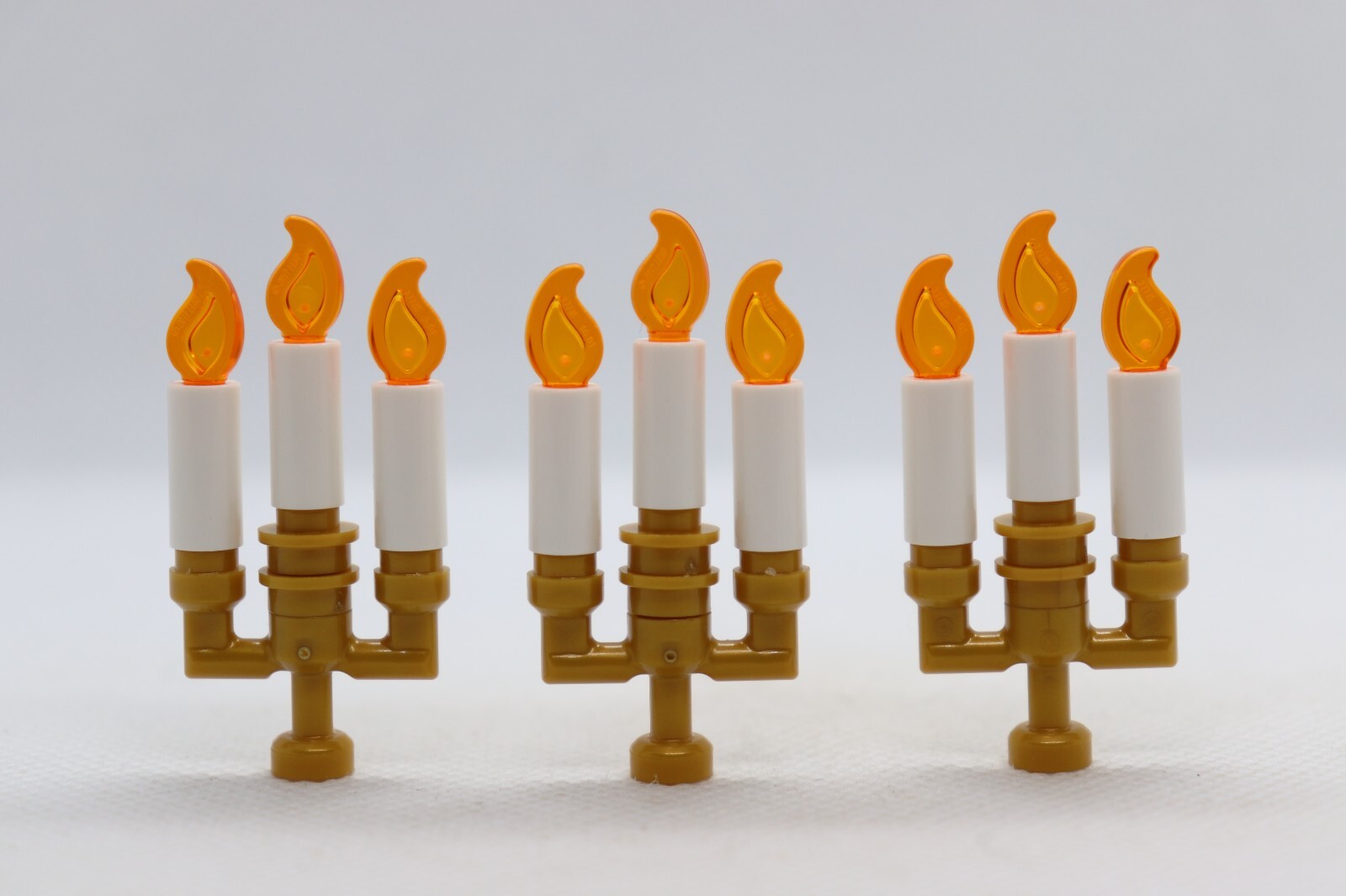 3) Candelabra Lot 9 Total Candles 43196 10316 76149 LEGO® Minifigure Part