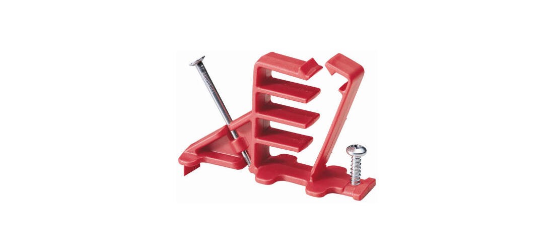 GB MCS-20W Snapshot Multi-Cable Staple, Polypropylene Red - pack of 20