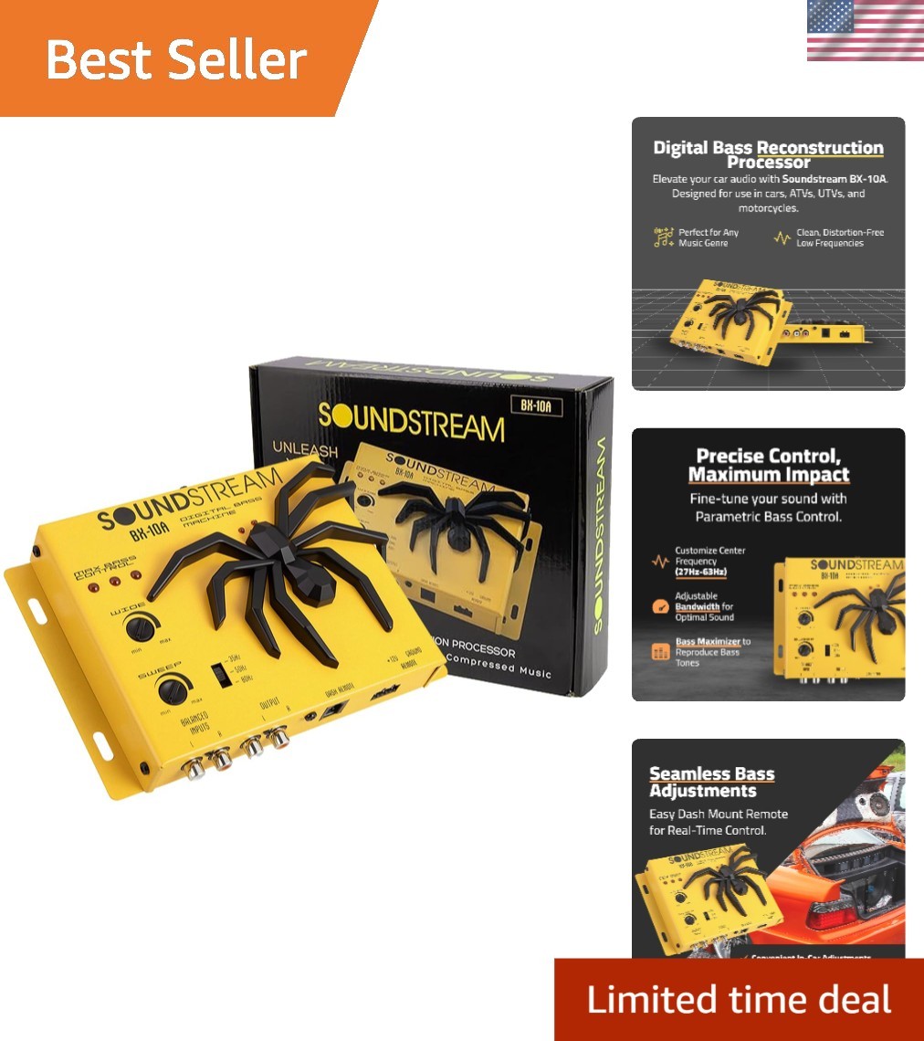 Powerful Car Audio Bass Restoration Processor with Remote Control & Durability