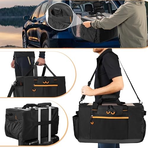 Camping Gear Organizer, 3 Pcs Camping Packing Cubes and 1 Pcs Mesh Pocket with