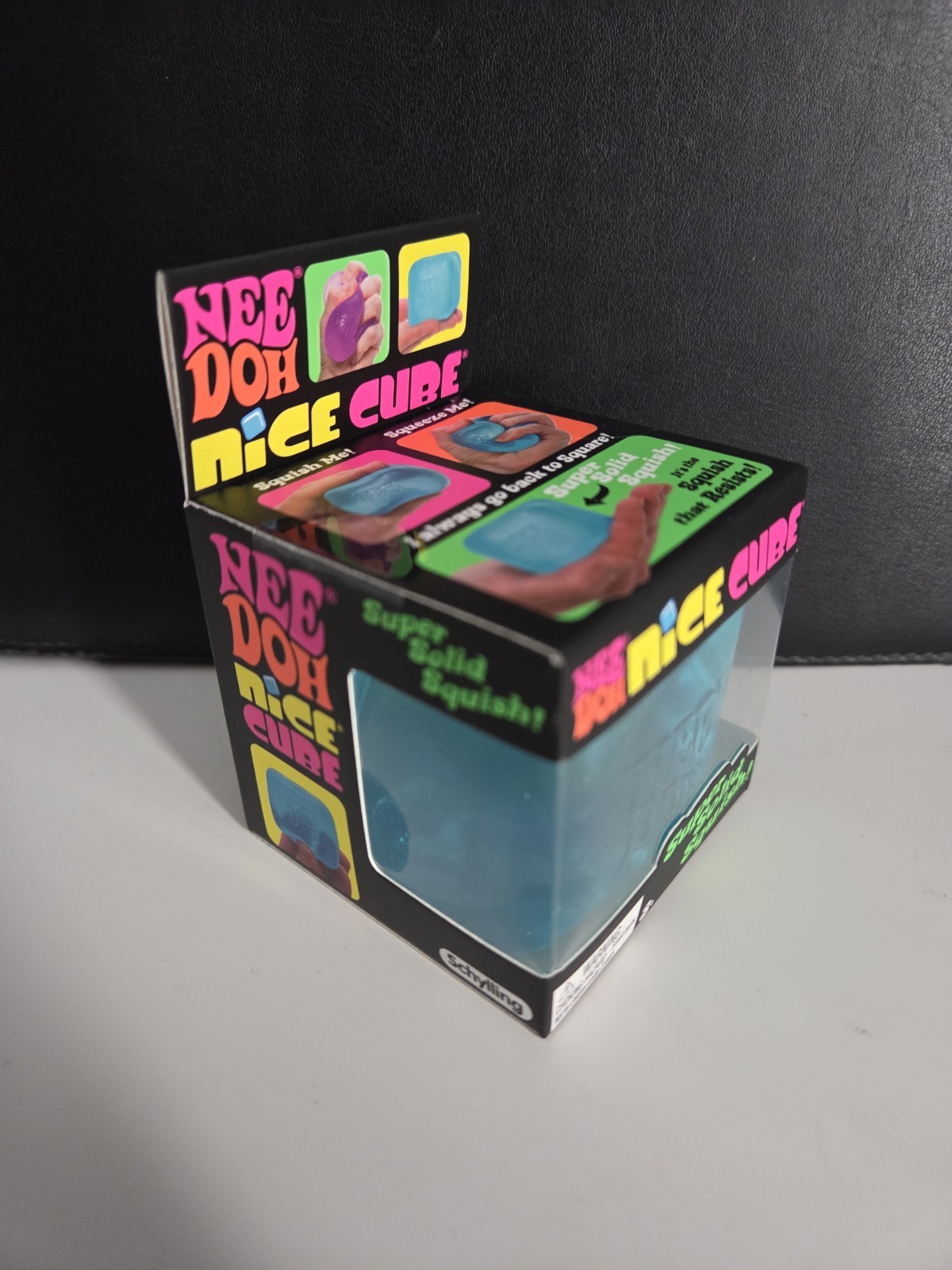 Nee Doh Nice Cube Super Solid Squish! Blue- Brand New!