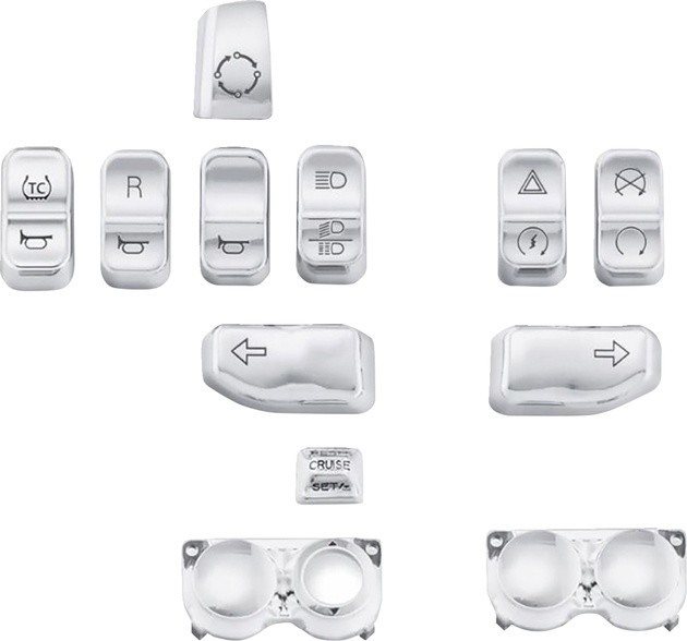 Drag Specialties Handlebar Switch Cover Kit 13-Piece Chrome #264587