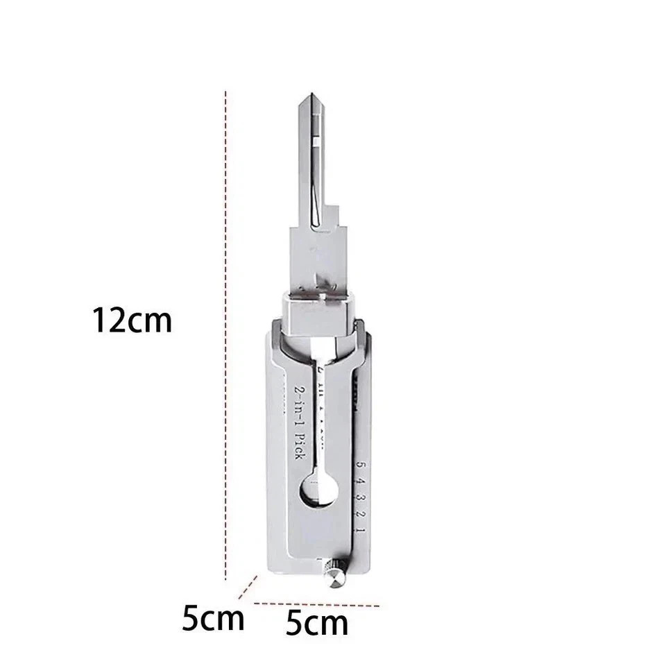 Key Decoder 2 In 1 Portable Lock Picking Set Hook And Pickup Tool Kit Ergonomic