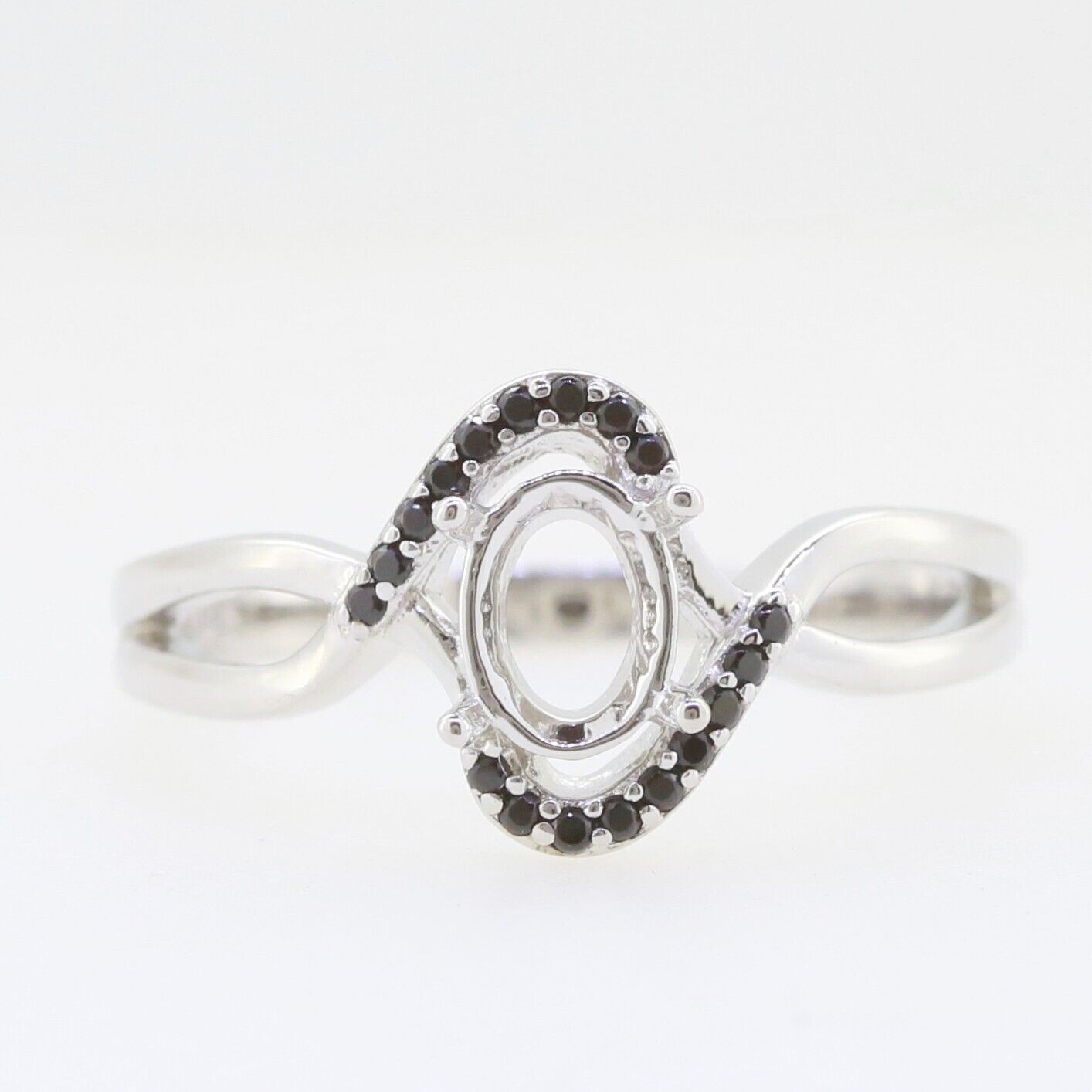 Sterling Silver Semi Mount Ring Setting Oval OV 7x5mm