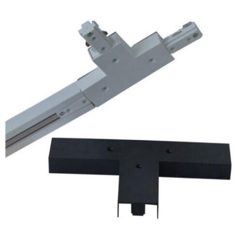Project Source Linear Metal T-Connector in Matte Black/White Covers ~ New in Box