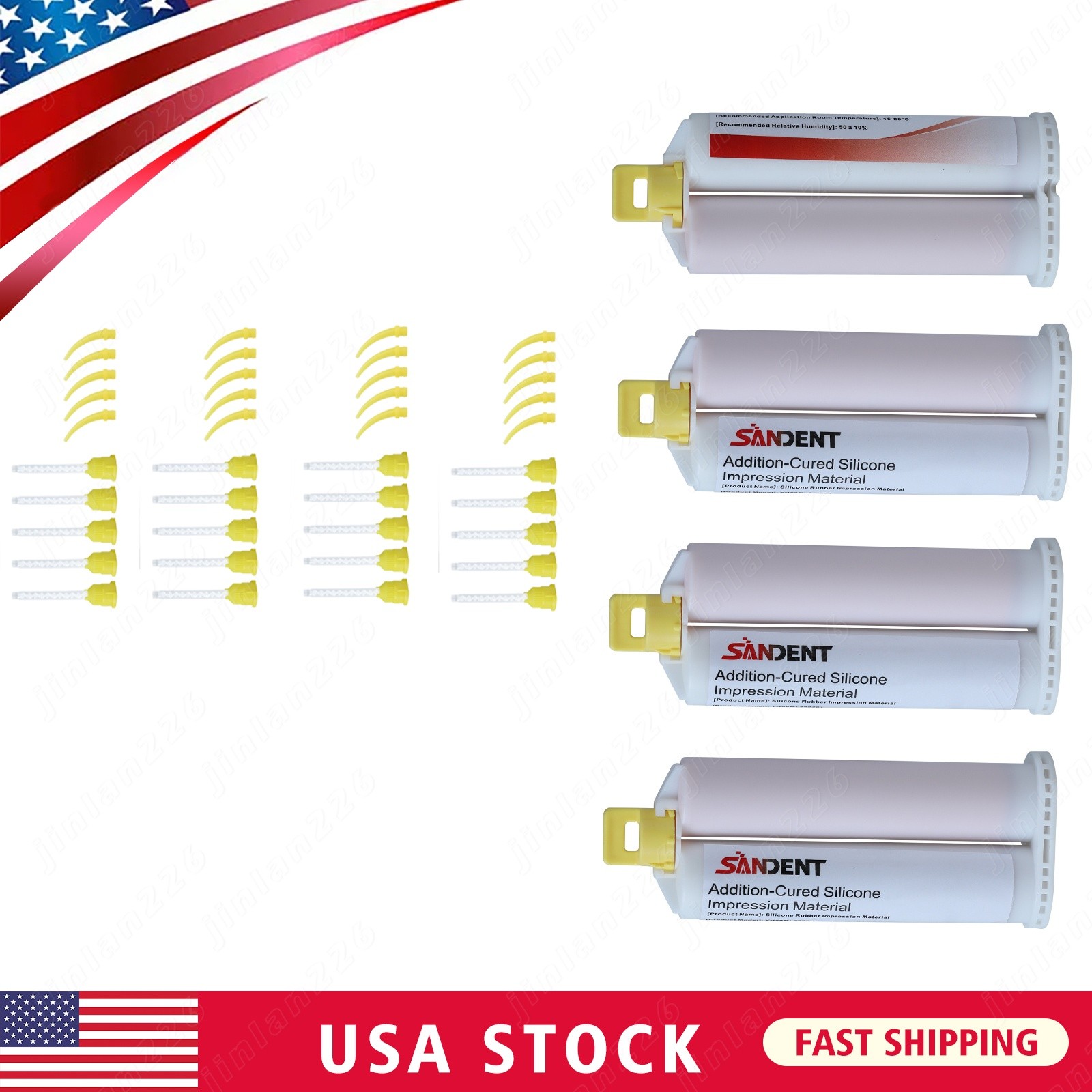 New Dental Impression Material Light Body Fast Rapid Set VPS 50 ml Cartridges