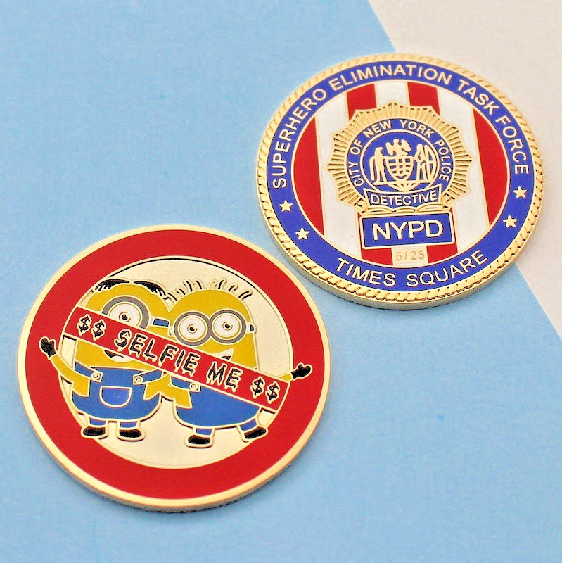 TIMES SQUARE POLICE NYPD Superhero #19/25  Task Force Minions Challenge Coin