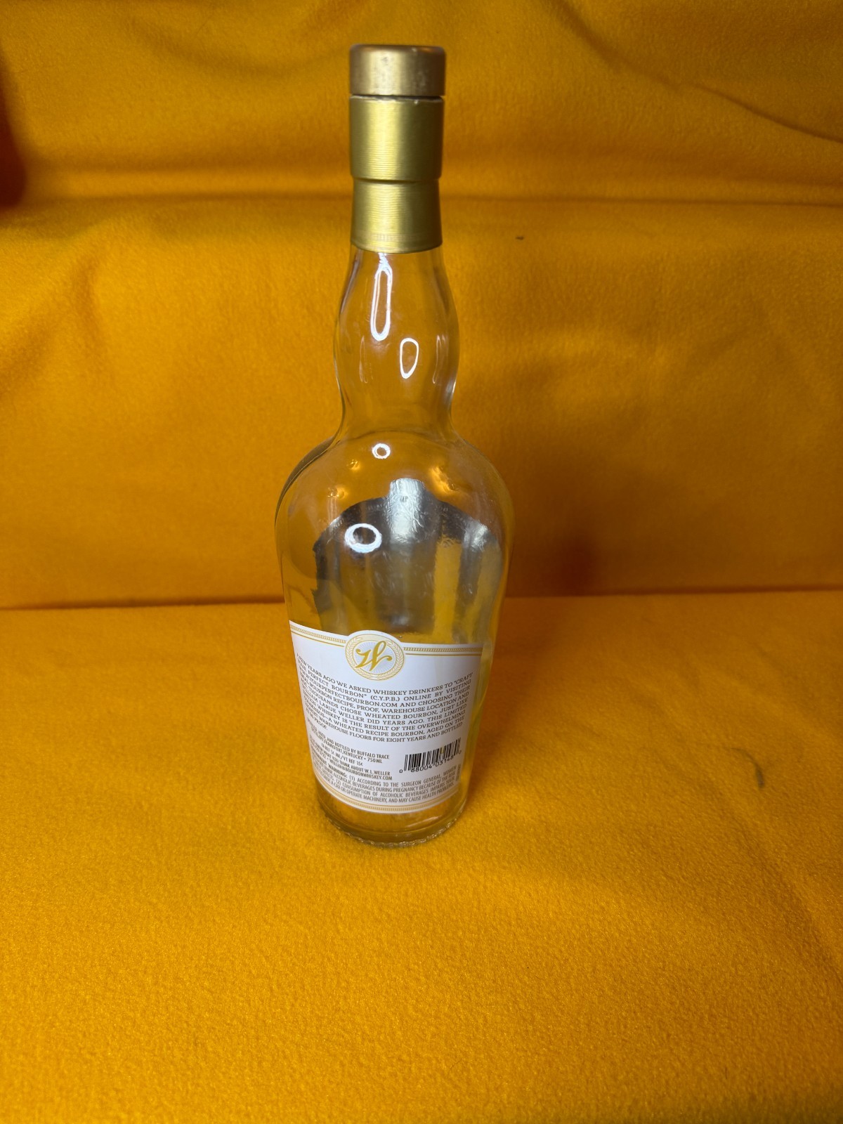 WELLER SINGLE BARREL & CYPB BOURBON Empty Bottles 750 ml (M1882)