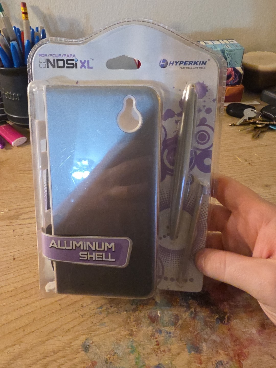 NEW Sealed Silver Aluminum Shell W/2 Stylus Pens for Nintendo DSi Hyperkin #42J