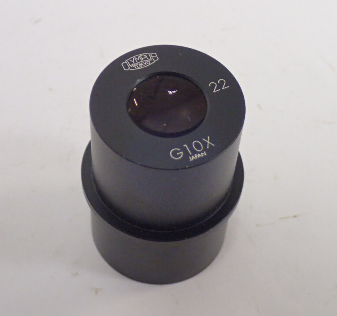 OLYMPUS G10X 22 MICROSCOPE EYEPIECE LENS - CLEAR