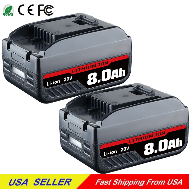 2X 8.0Ah 20V 20 Volt Lithium Battery For WA3525 WA3575 WA3520 Cordless For WORX