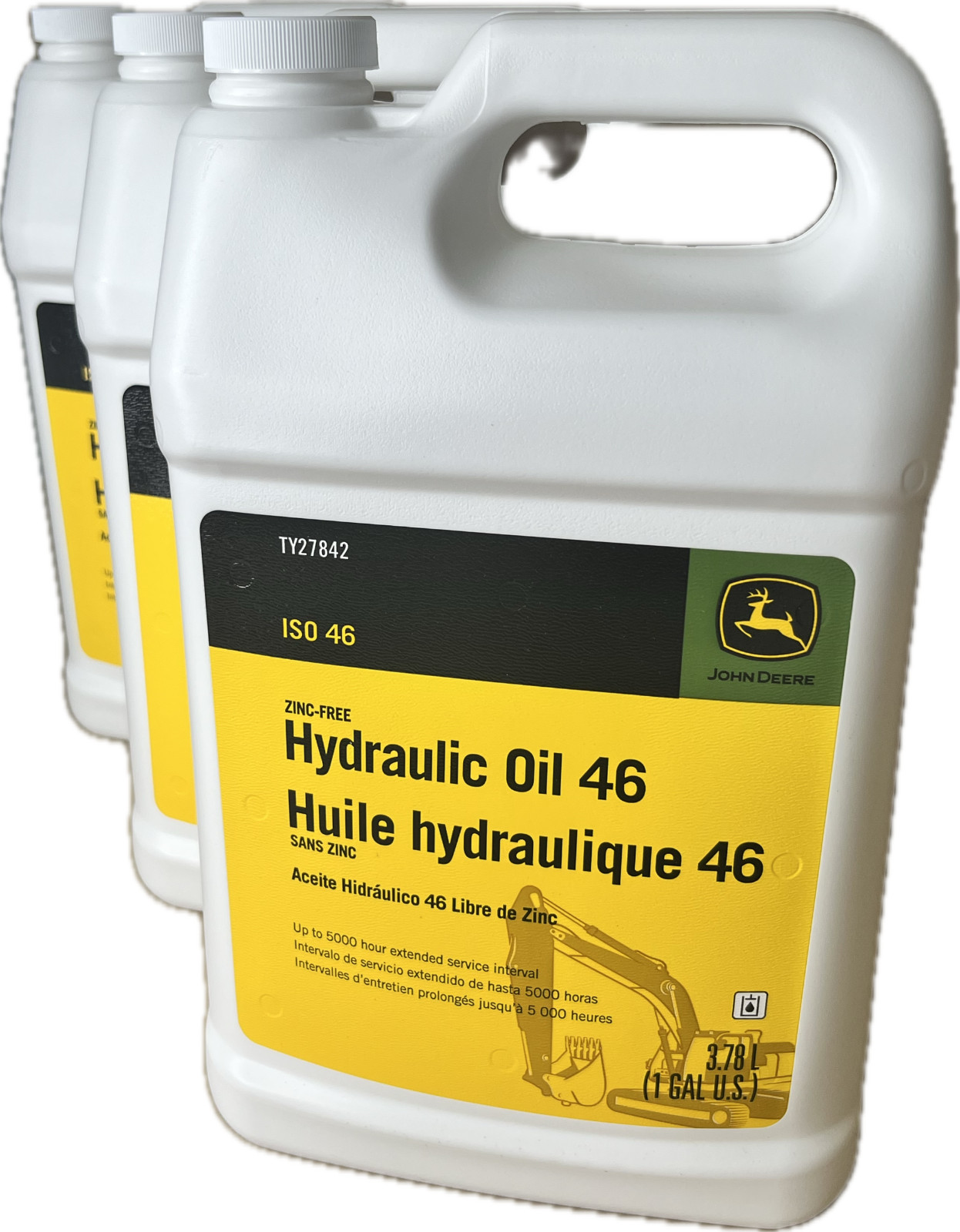John Deere Original Equipment Zinc-Free Hydraulic Oil 46 - TY27842- 3 PK